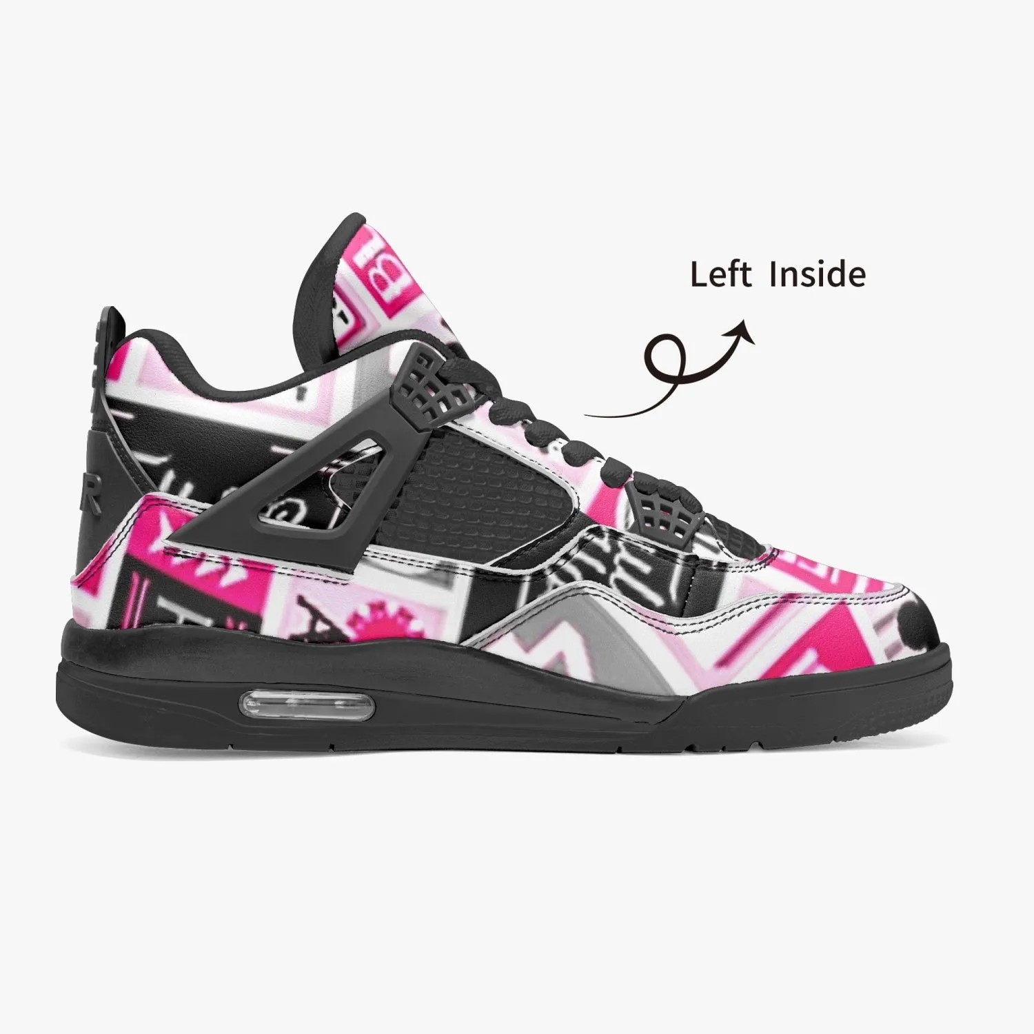 698. AJ4 Basketball Sneakers -Black Sole