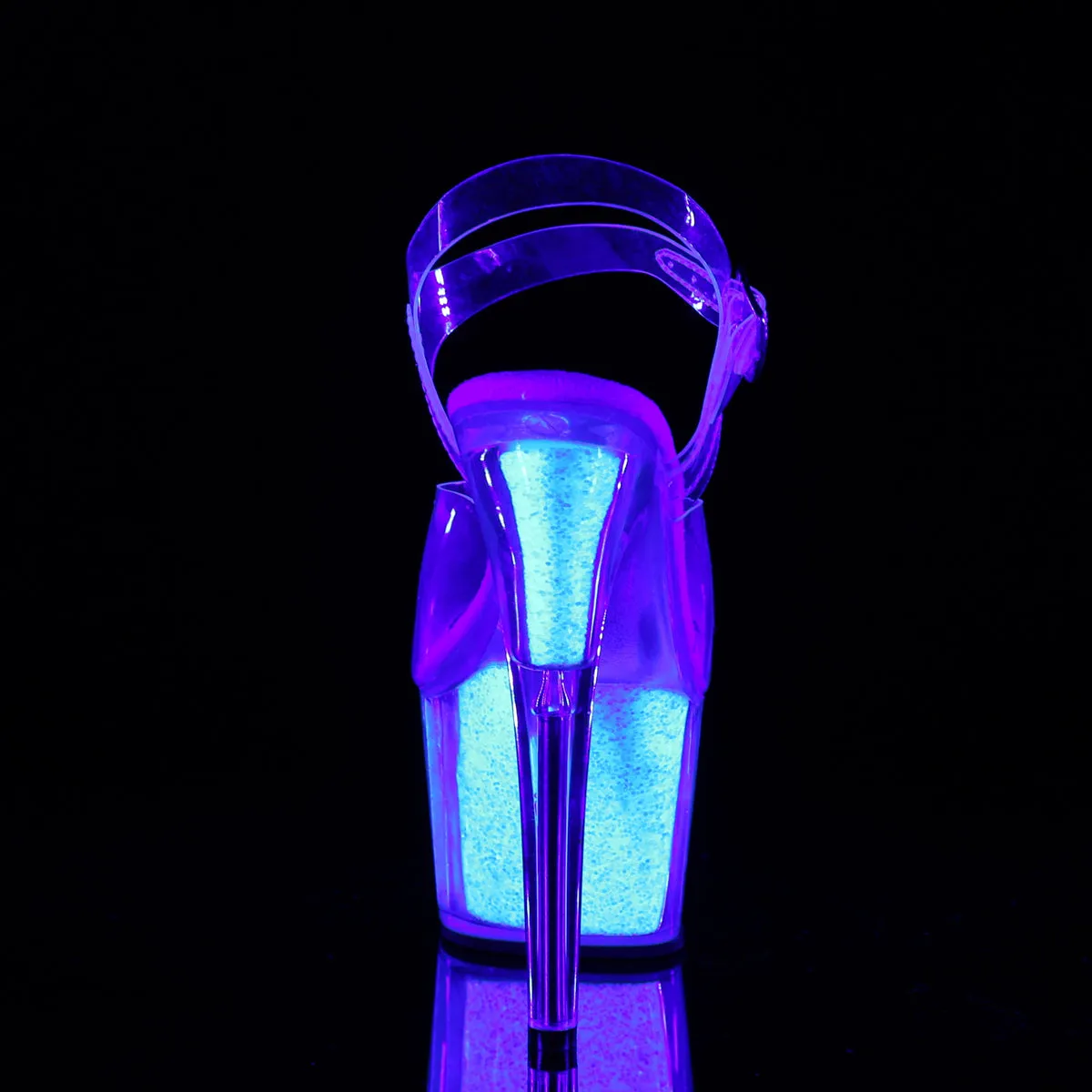 ADORE-708UVG Glow Under Blacklight Platform Stripper Shoe
