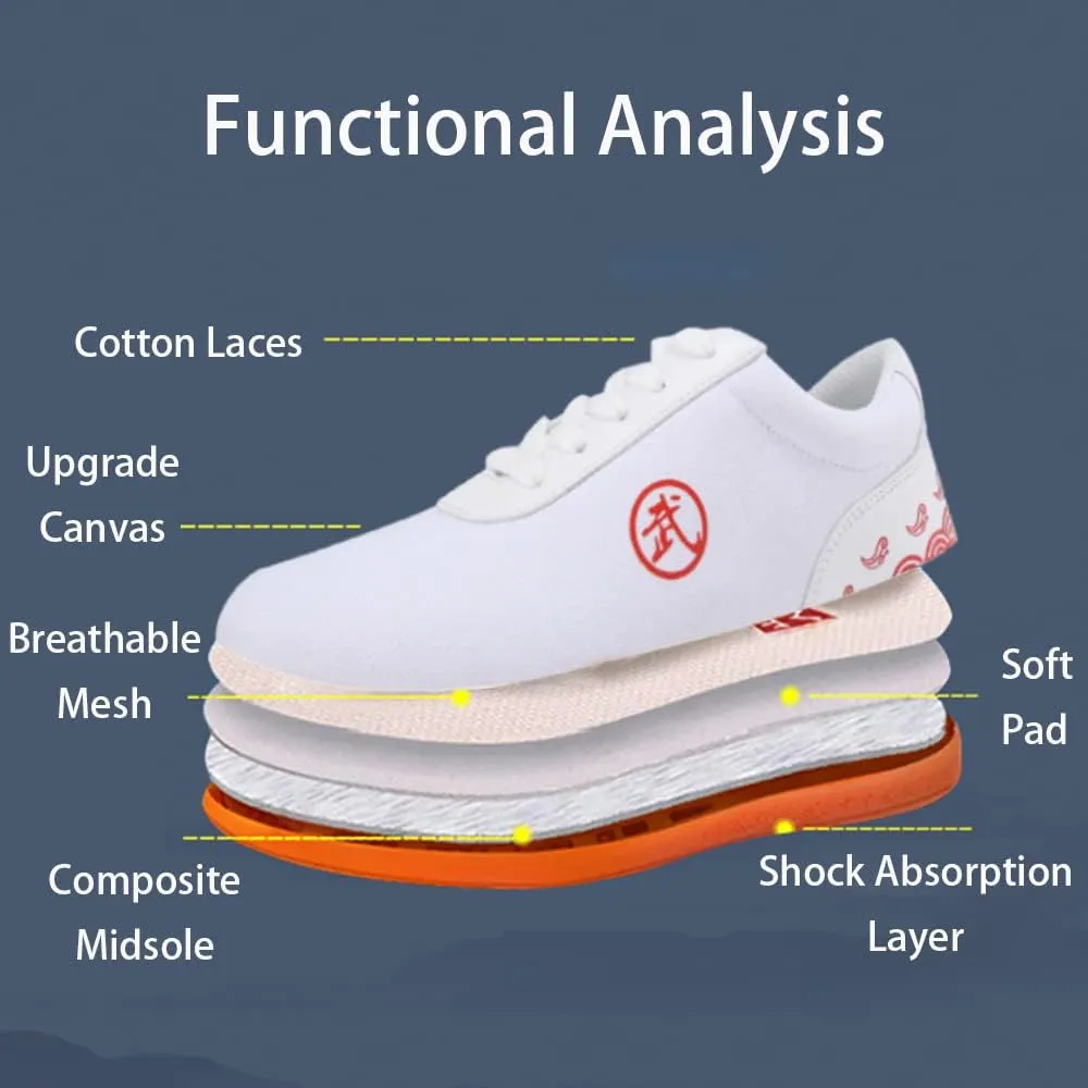 Adults Unisex Martial Arts Sneakers,Design for Martial Arts Kung fu Boxing Karate Taichi,Taekwondo,Perfect for Beginner or Professional,