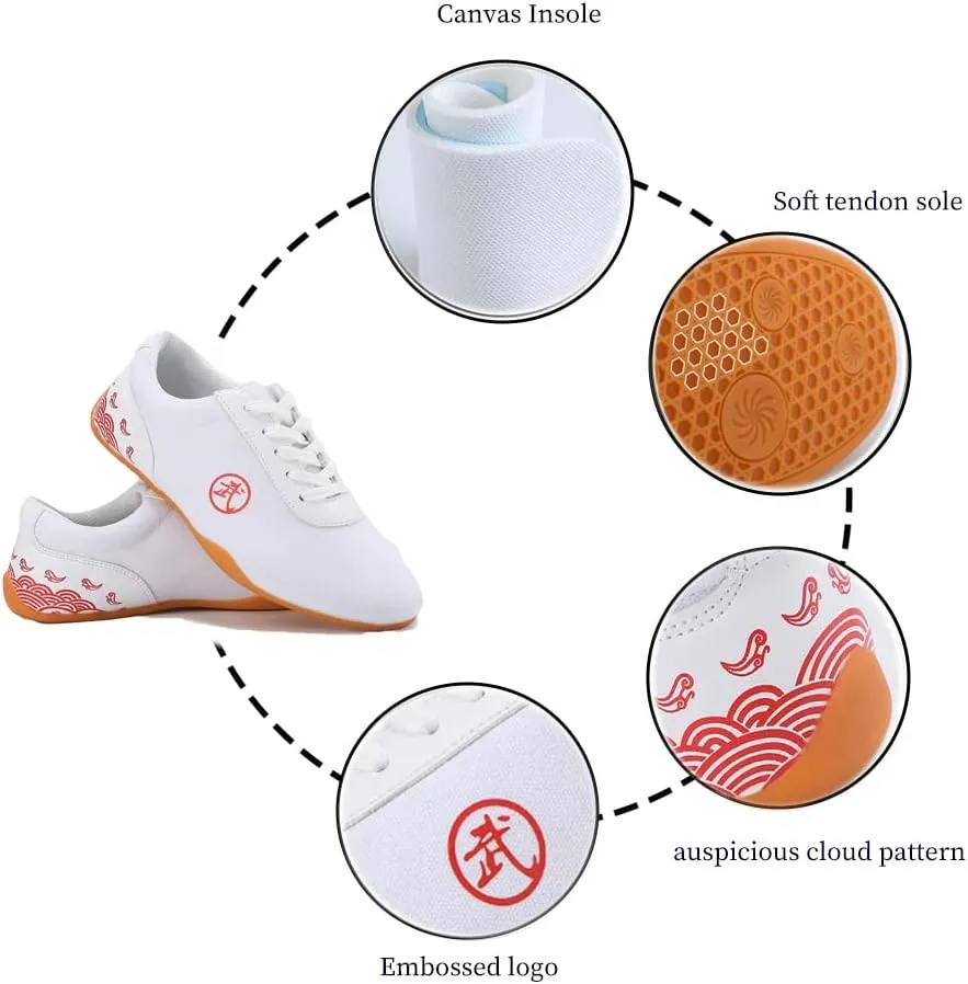 Adults Unisex Martial Arts Sneakers,Design for Martial Arts Kung fu Boxing Karate Taichi,Taekwondo,Perfect for Beginner or Professional,