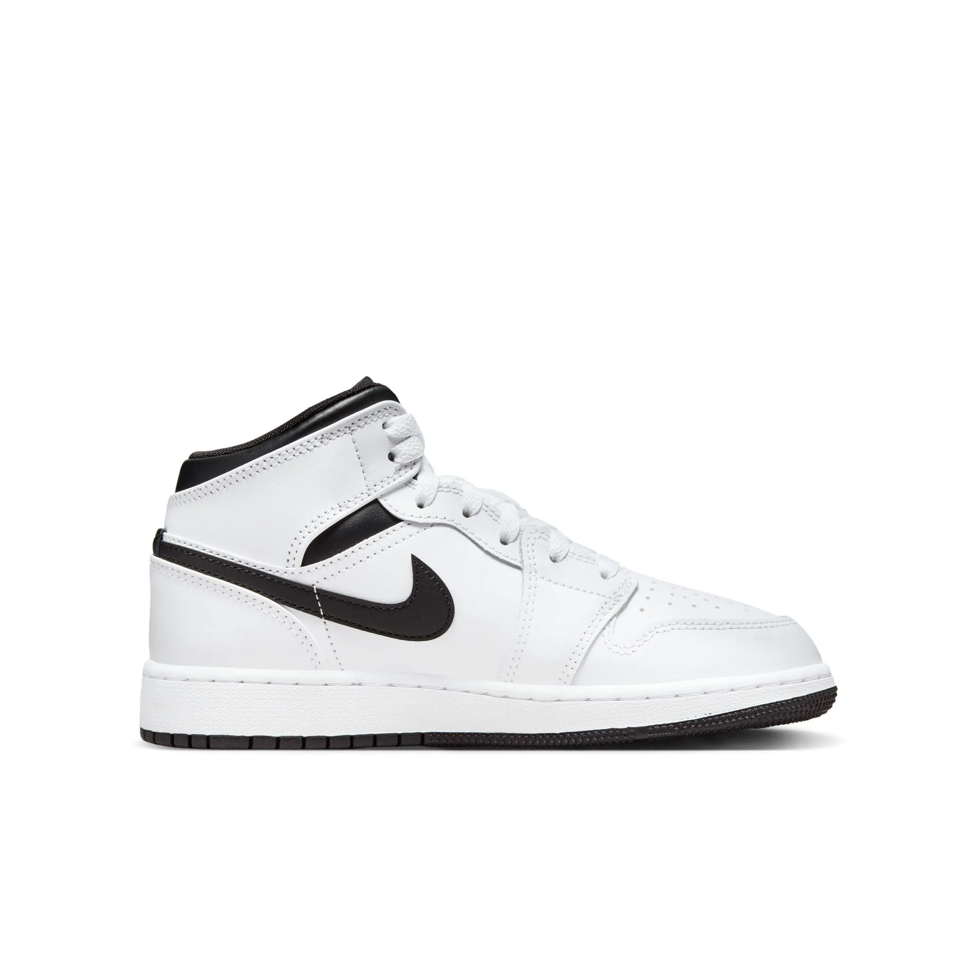 Air Jordan 1 Mid GS (White/Black/White/Black)