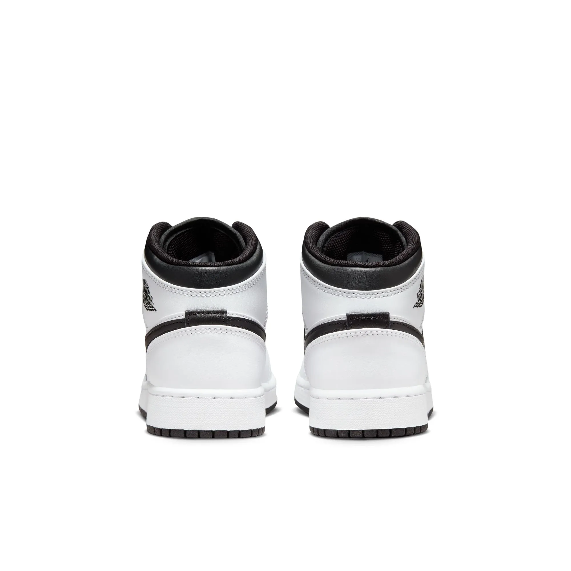 Air Jordan 1 Mid GS (White/Black/White/Black)