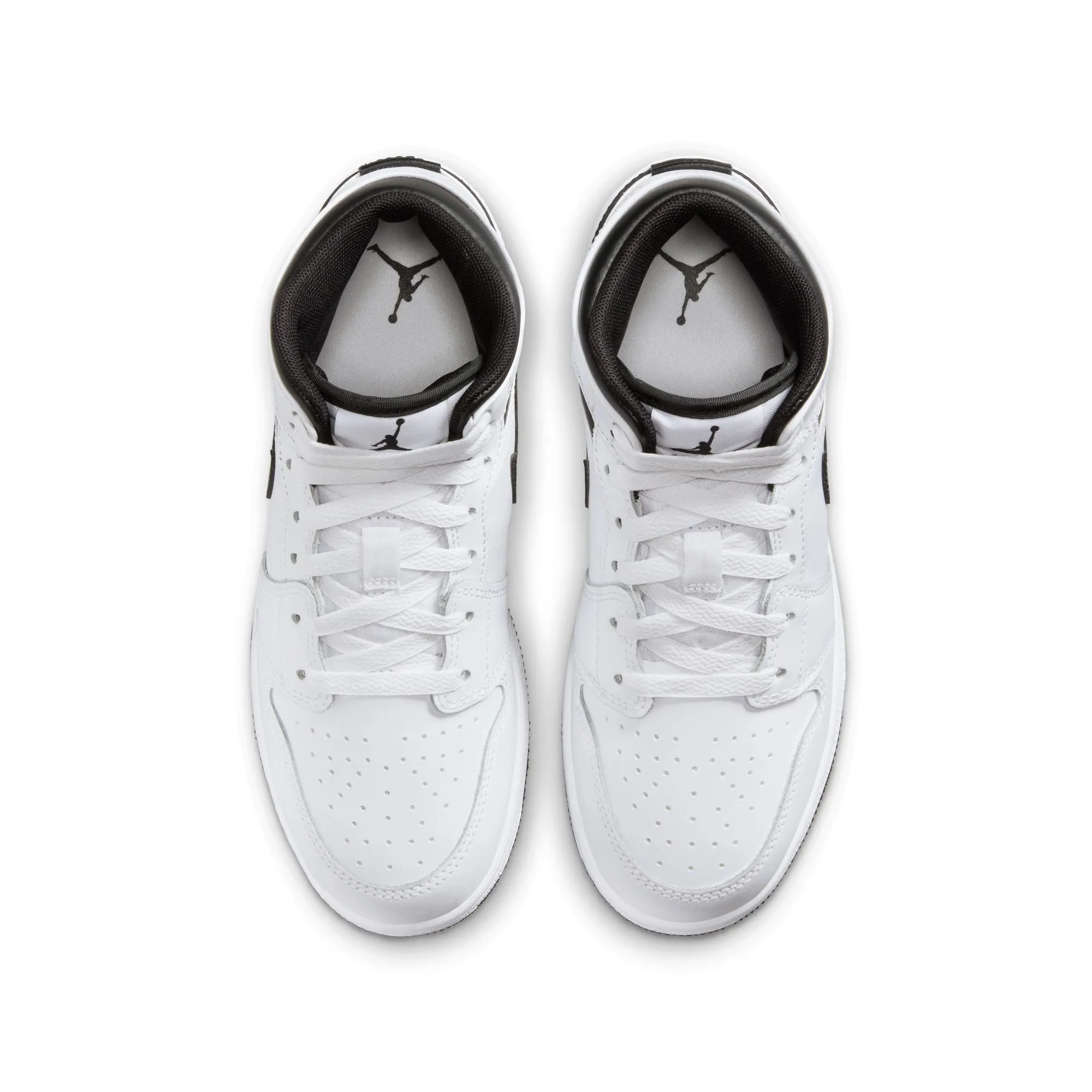 Air Jordan 1 Mid GS (White/Black/White/Black)