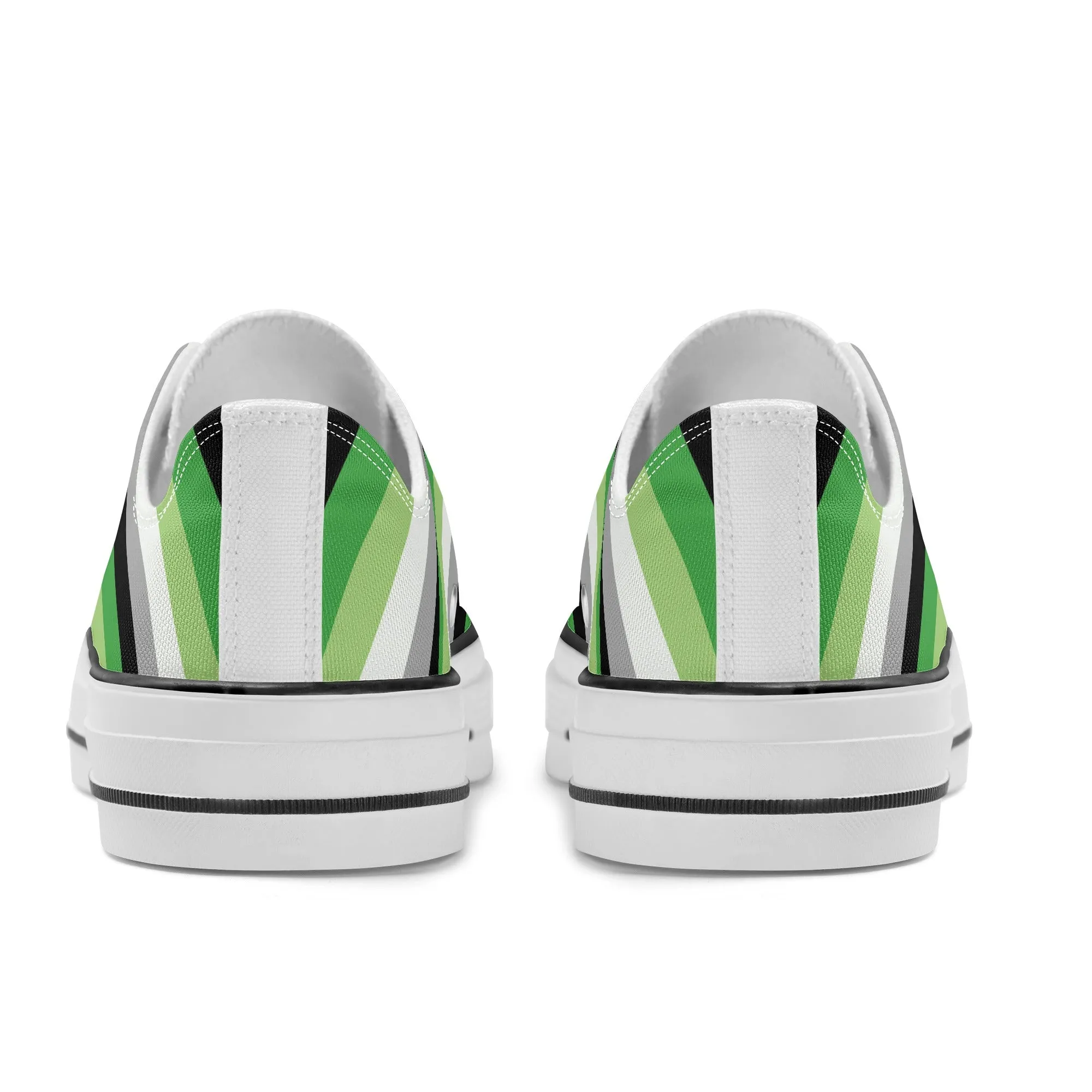 Aromantic Pride Collection - Mens Classic Low Top Canvas Shoes for the LGBTQIA  community