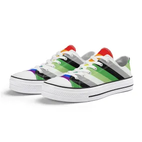 Aromantic Pride Collection - Mens Classic Low Top Canvas Shoes for the LGBTQIA  community