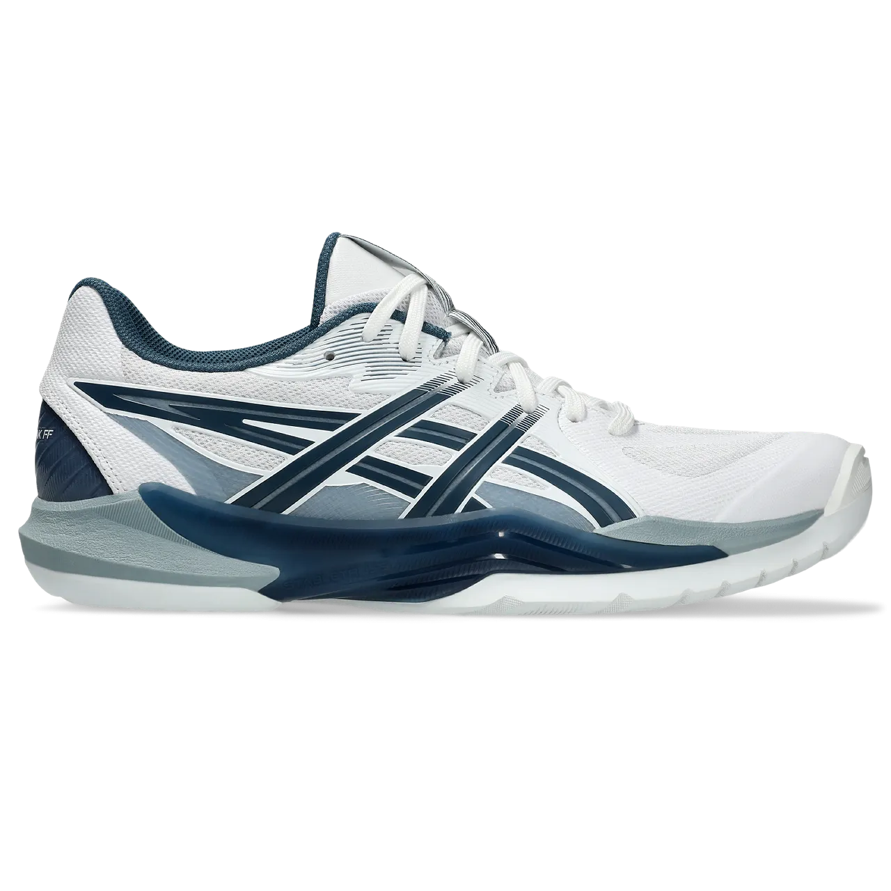 Asics Men's Powerbreak FF Indoor Court Shoes White Vintage Indigo