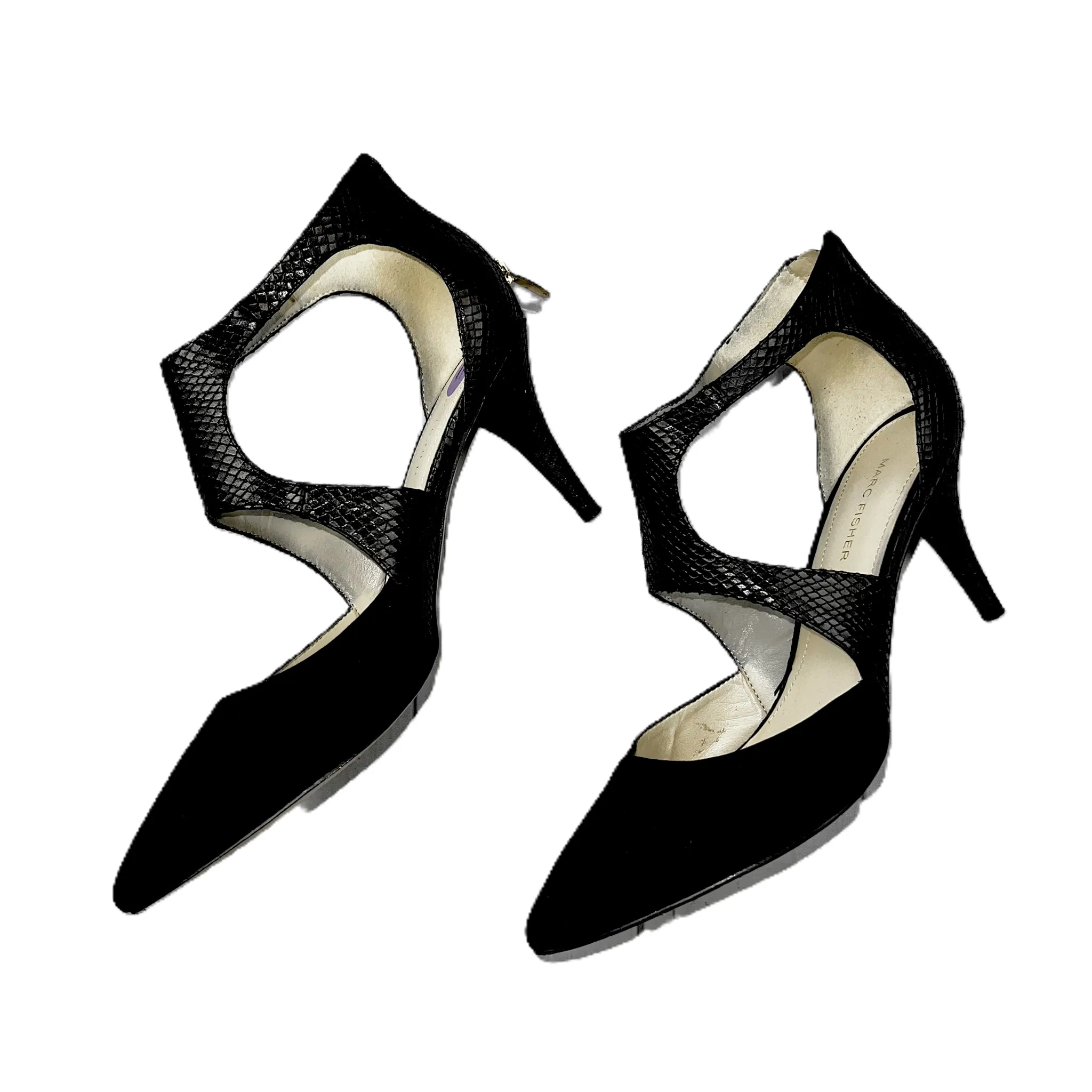 Black Shoes Heels Kitten By Marc Fisher, Size: 11