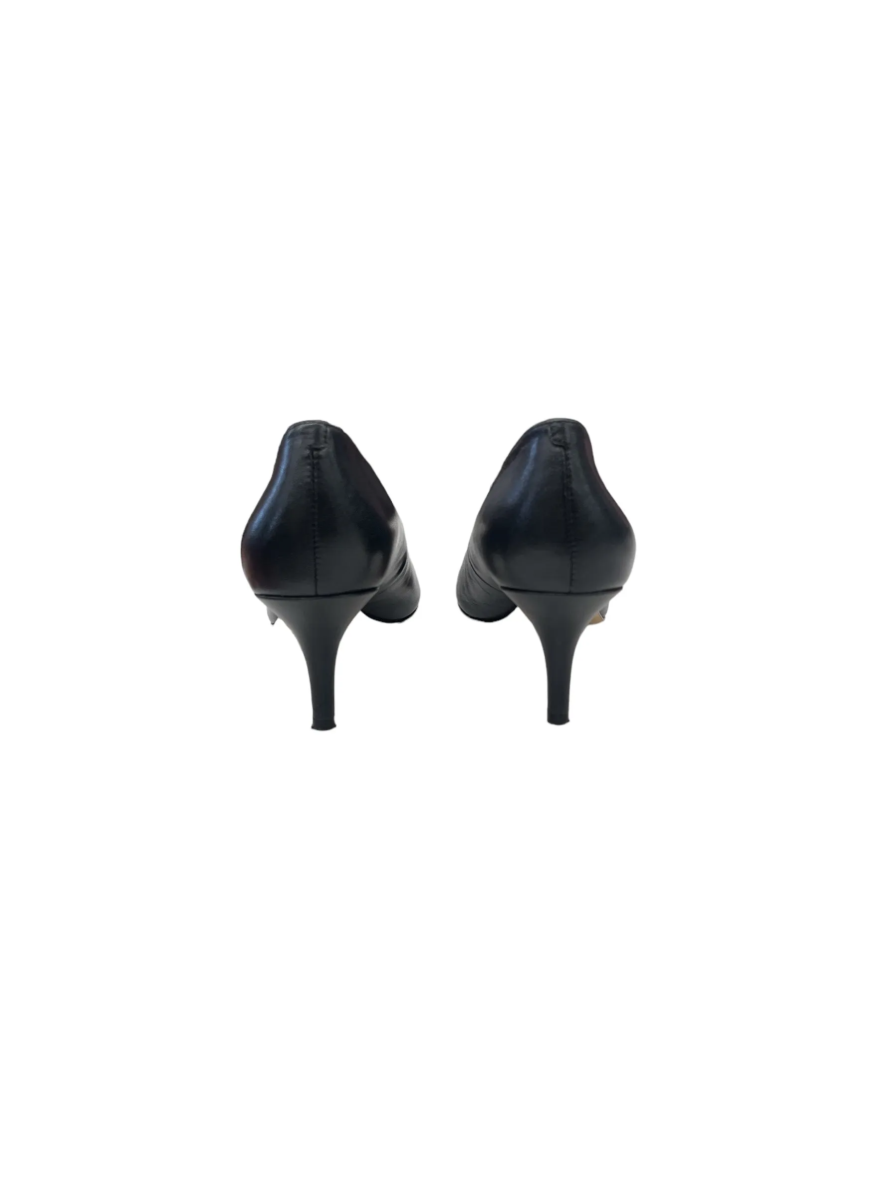 Black Shoes Heels Kitten Nine West, Size 8.5