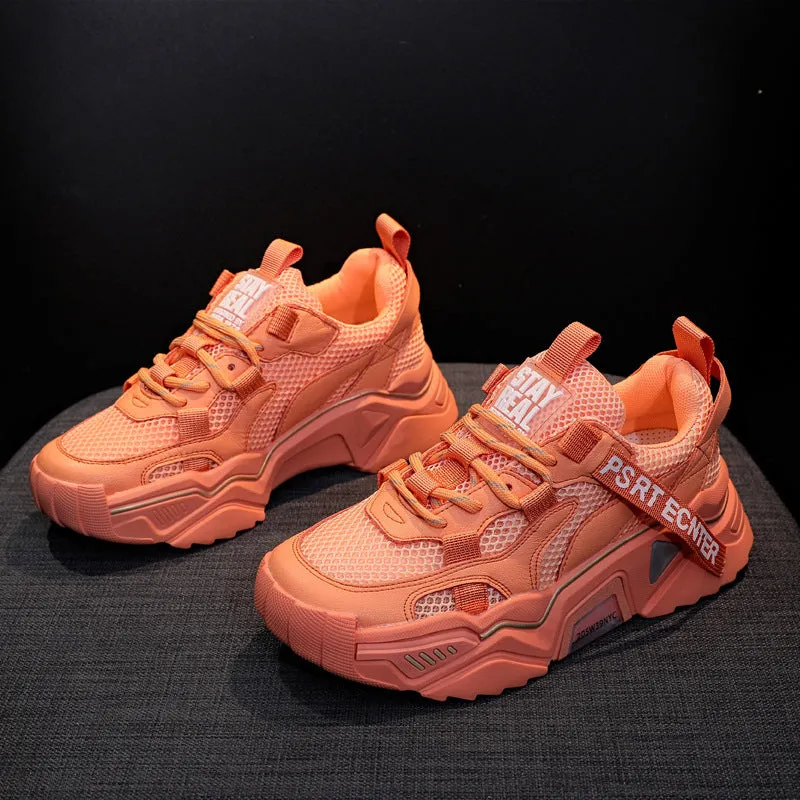 Breathable old mesh shoes