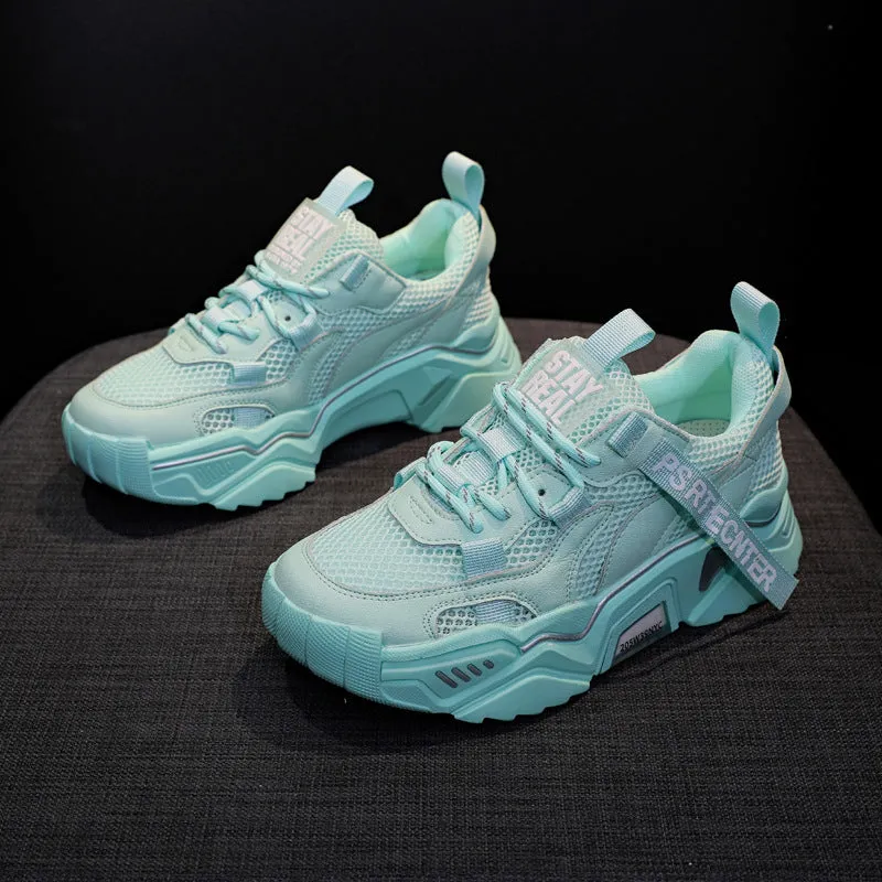 Breathable old mesh shoes