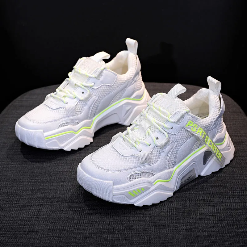 Breathable old mesh shoes