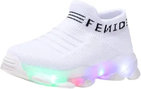 Cathalem Sneakers for Girls Boys Kids Baby LED Light Sneakers Walking Shoes 1-6 Years Old Kids Mesh Sport Running Shoes