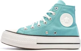 Converse Unisex Chuck Taylor All Star High Top Canvas Platform - Lace up Closure Style - Teal 6