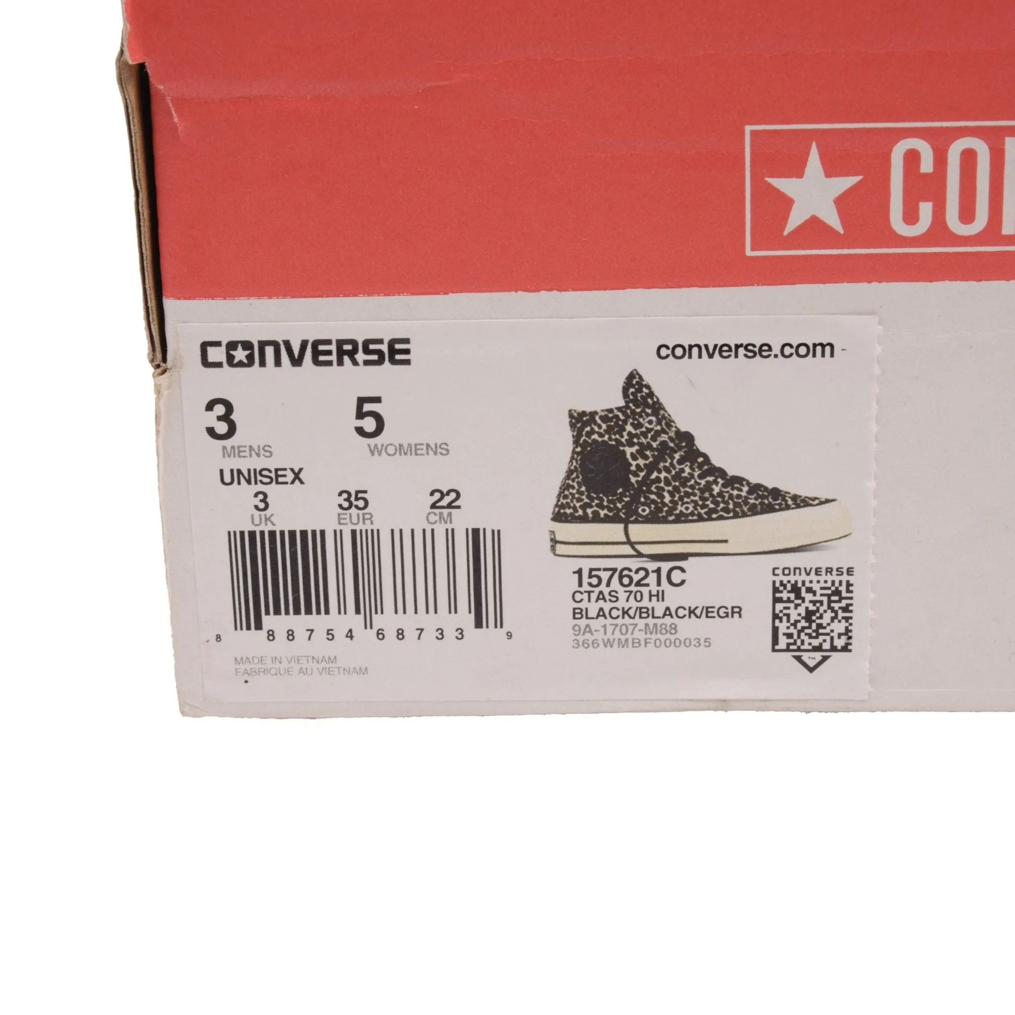 DEADSTOCK CONVERSE CHUCK TAYLOR ALL STAR 70 HI LEOPARD PRINT WOMEN SIZE 5