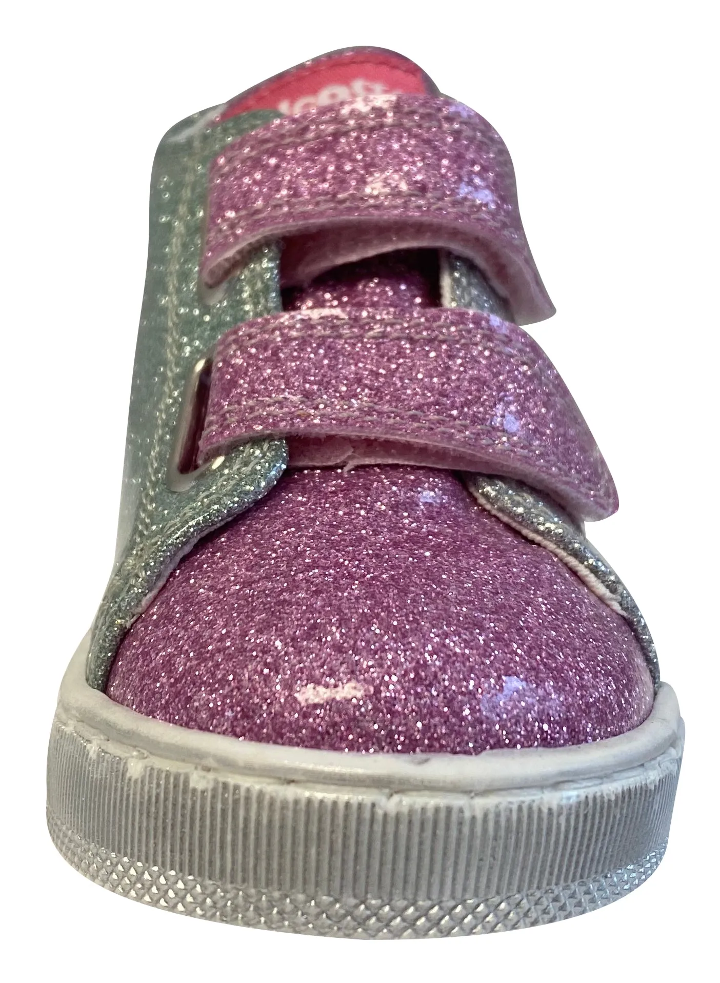 Falcotto Girl's Michael Glossy Fashion Sneakers, Rosa/Argento/Verdina