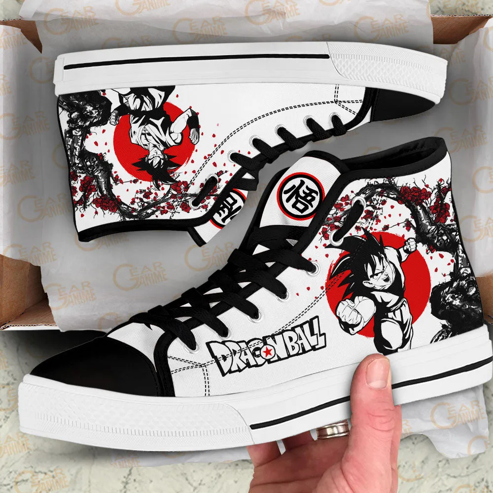 Goku High Top Shoes Custom Dragon Ball Anime Sneakers Japan Style