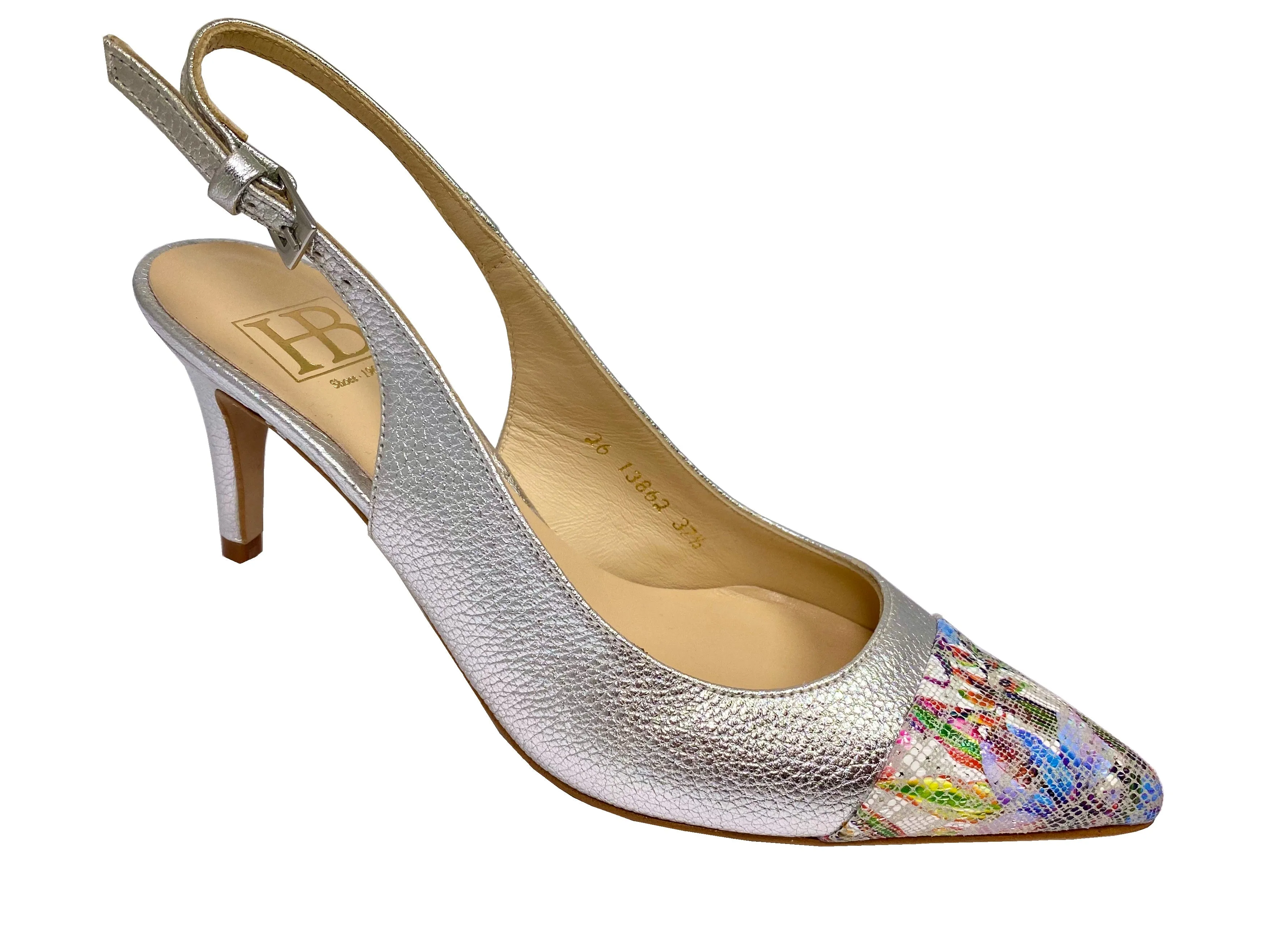 Silver Multi Helen 6309 HB Shoes - Optimized E-commerce Product Title