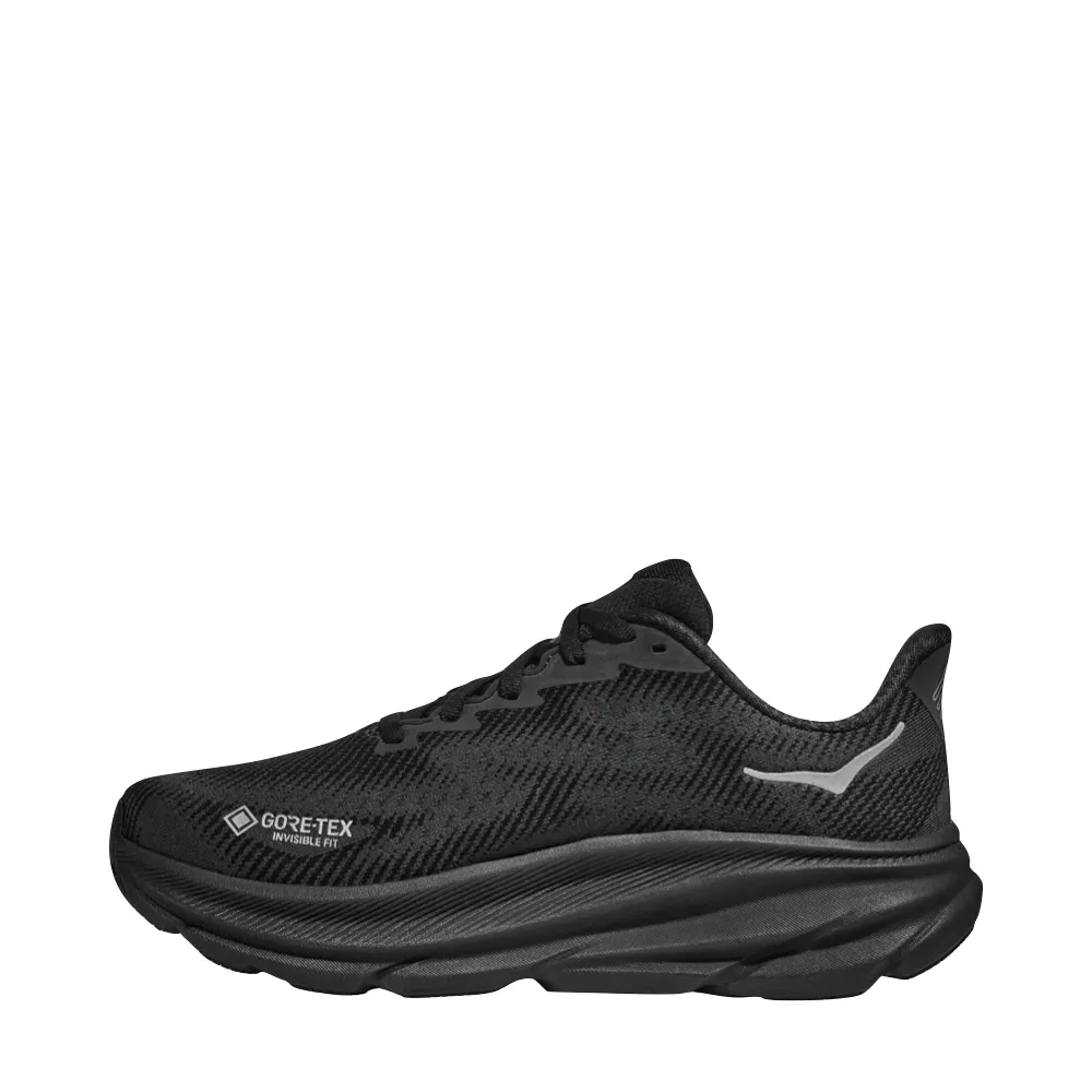 Mens Hoka Clifton 9 GTX Waterproof Sneaker - All-Black