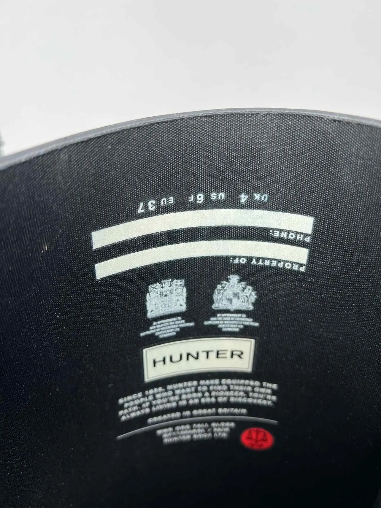 Hunter Size 6 Black Buckle(s) Rubber Shoes Rainboots