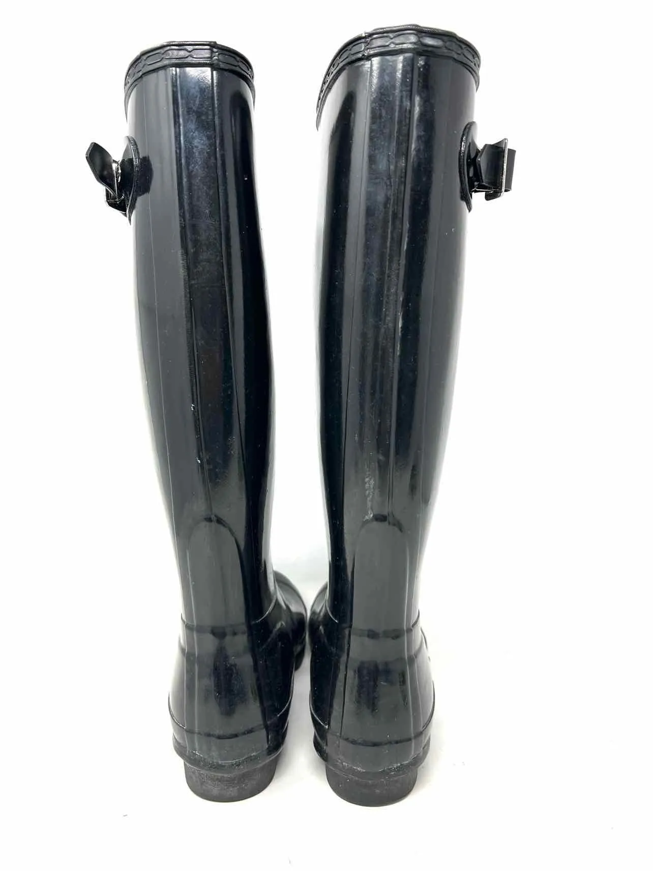 Hunter Size 6 Black Buckle(s) Rubber Shoes Rainboots
