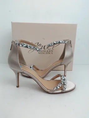 Jewel Badgley Mischka Women's Caroline Champagne Heeled Sandal Size 7.5