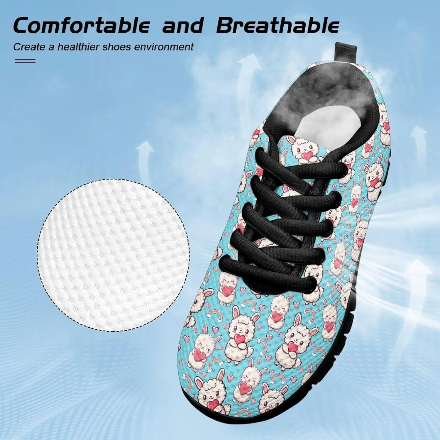 Kids Sports Tennis Shoes Breathable Athletic Running Sneakers Non Slip Lightweight Girls Casual Travel Walking Shoes