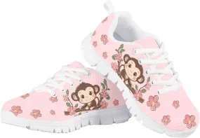 Kids Tennis Shoes Lightweight Athletic Running Shoes Non Slip Breathable Girls Students Sports Sneakers Walking Shoes