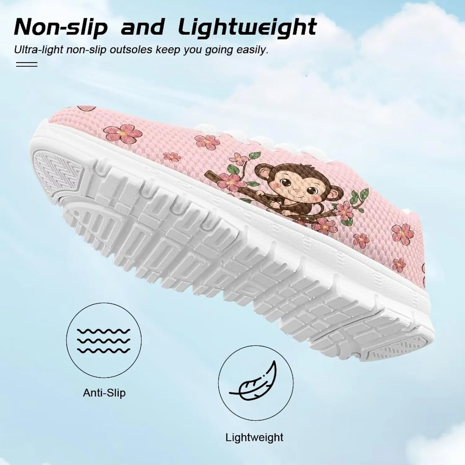 Kids Tennis Shoes Lightweight Athletic Running Shoes Non Slip Breathable Girls Students Sports Sneakers Walking Shoes