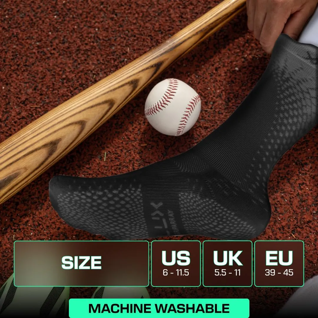 LUX Sports ProCleat Performance Grip Socks GripArray - Athletic Socks for Performance Sports - Grip Socks for Men and Women