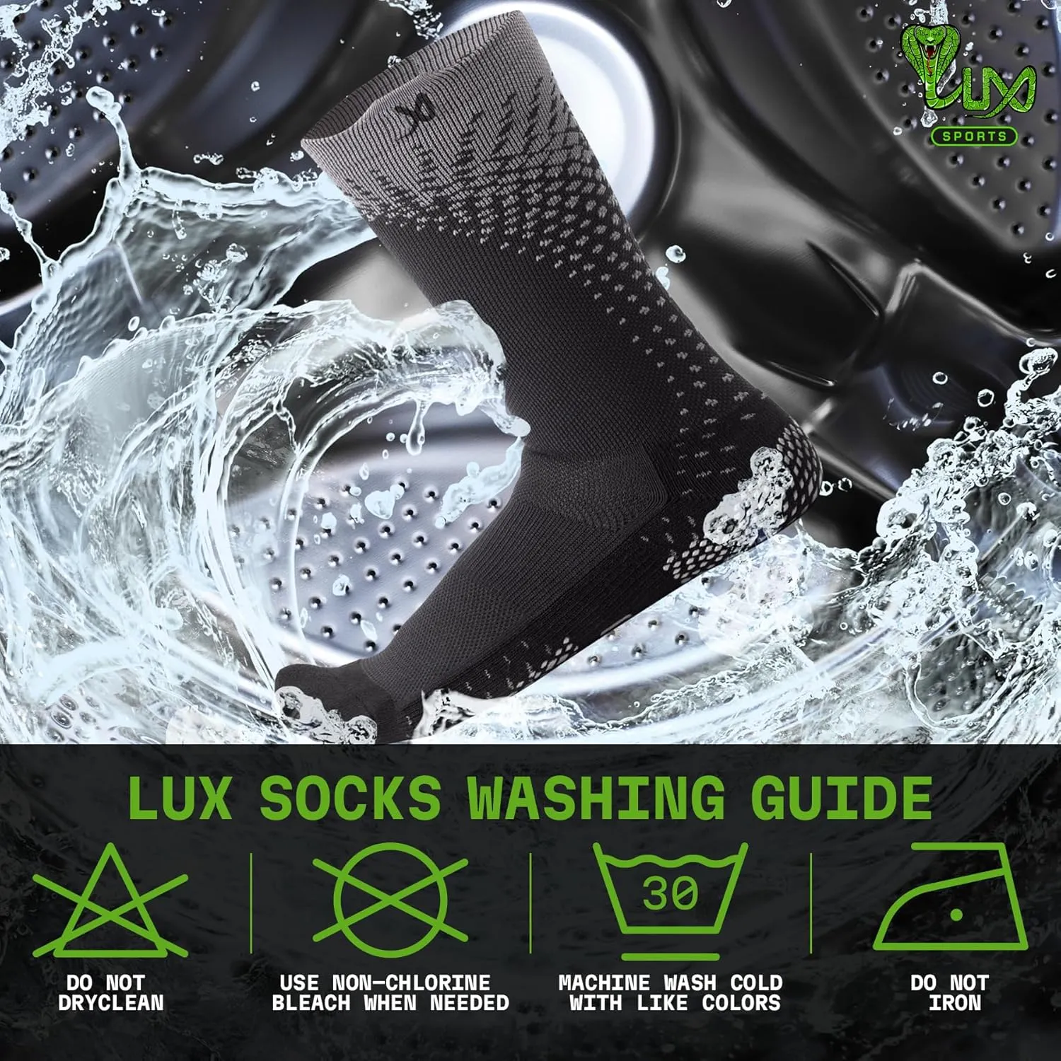 LUX Sports ProCleat Performance Grip Socks GripArray - Athletic Socks for Performance Sports - Grip Socks for Men and Women