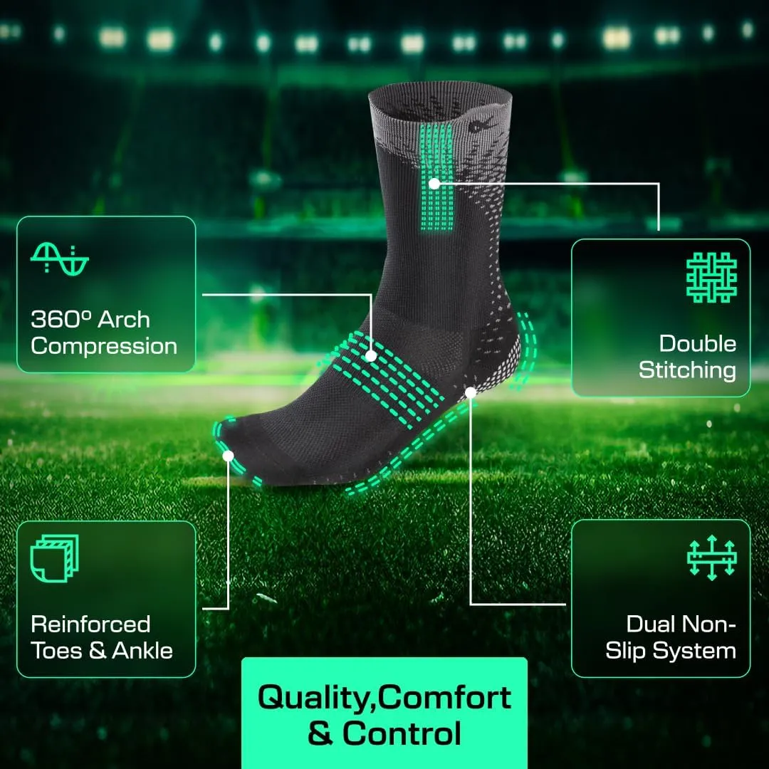 LUX Sports ProCleat Performance Grip Socks GripArray - Athletic Socks for Performance Sports - Grip Socks for Men and Women