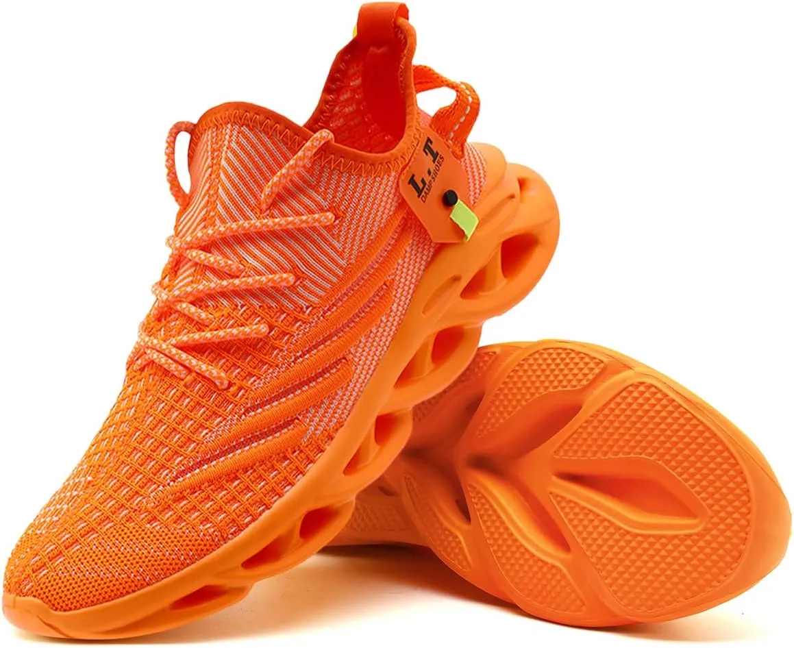Men Running Shoes Men's Tennis Shoes Lightweight Breathable Fashion Sneakers Non Slip Workout Gym Shoes for Running Black