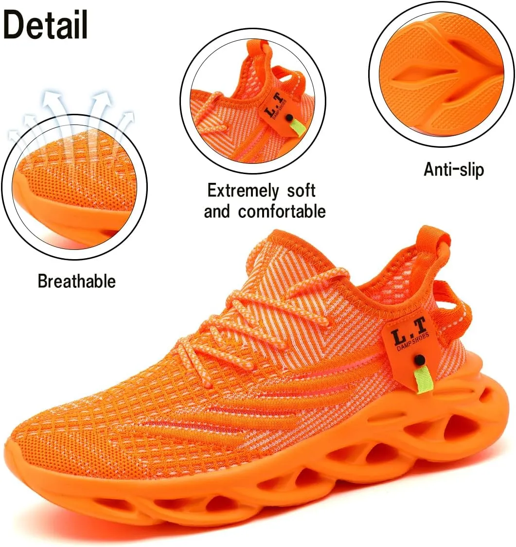 Men Running Shoes Men's Tennis Shoes Lightweight Breathable Fashion Sneakers Non Slip Workout Gym Shoes for Running Black