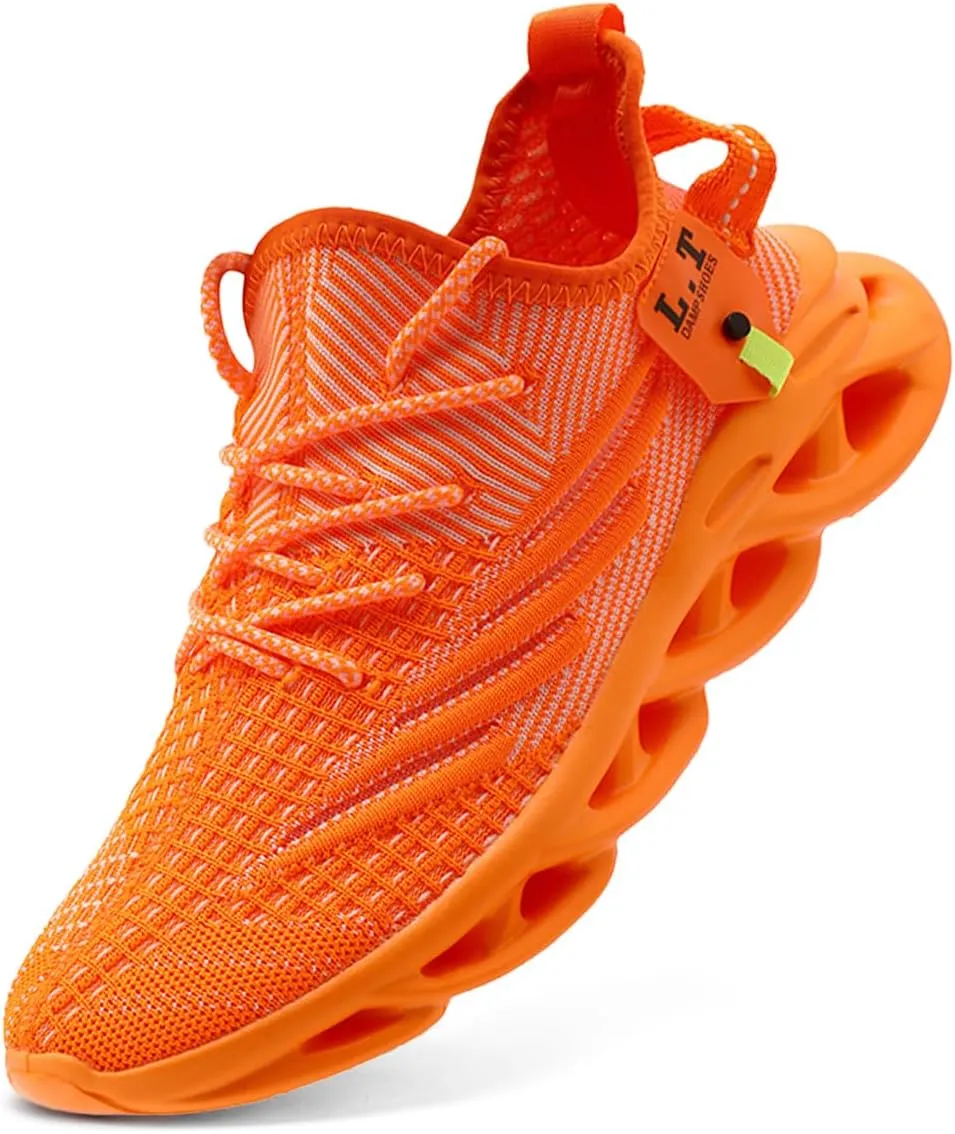 Men Running Shoes Men's Tennis Shoes Lightweight Breathable Fashion Sneakers Non Slip Workout Gym Shoes for Running Black