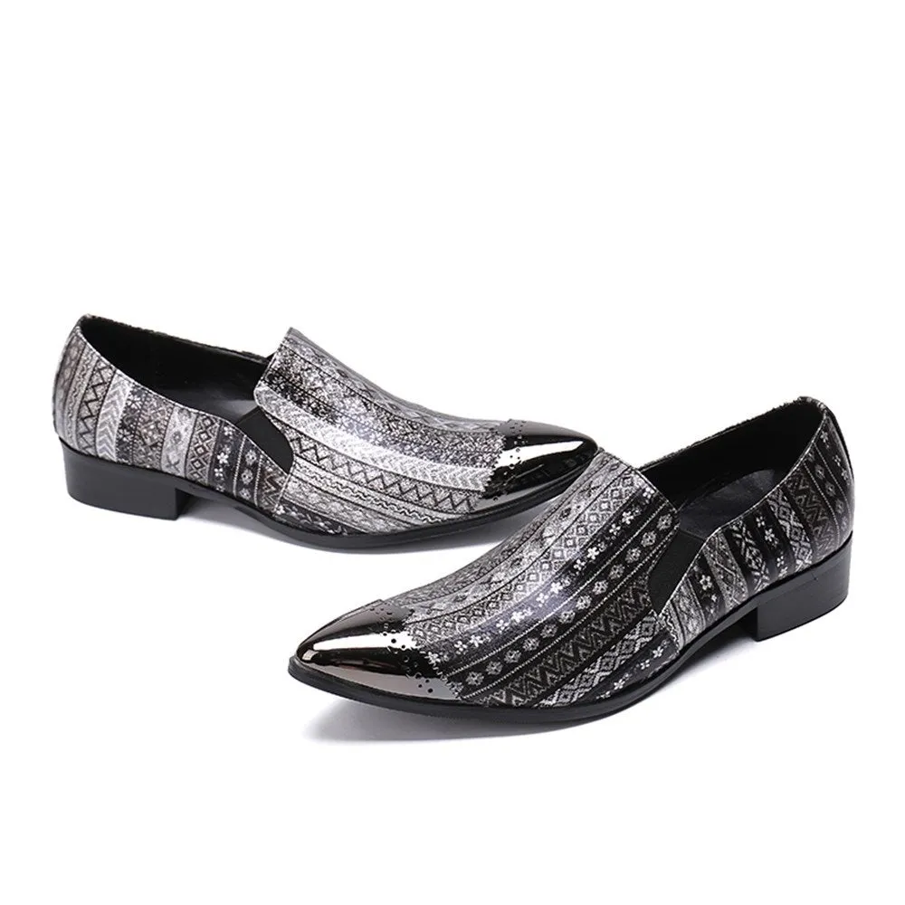Men Slip On Steel Toe Oxford Shoes