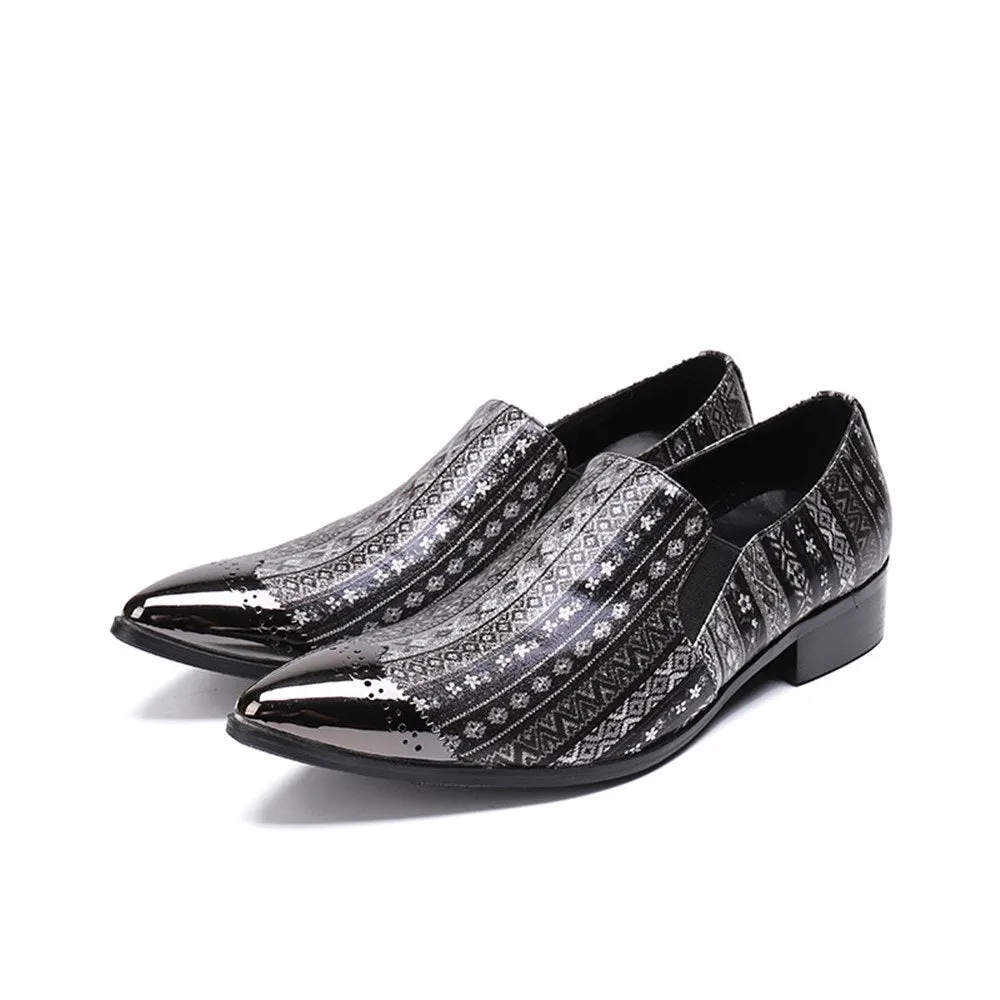 Men Slip On Steel Toe Oxford Shoes