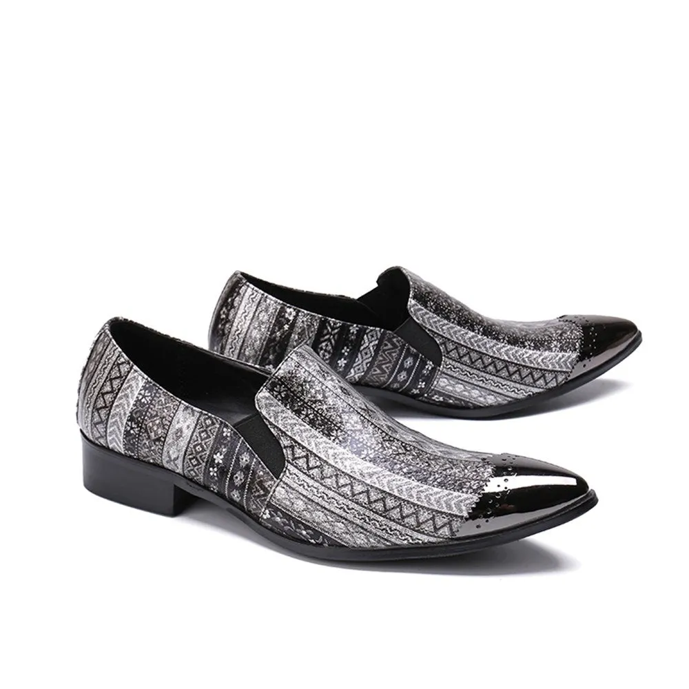 Men Slip On Steel Toe Oxford Shoes