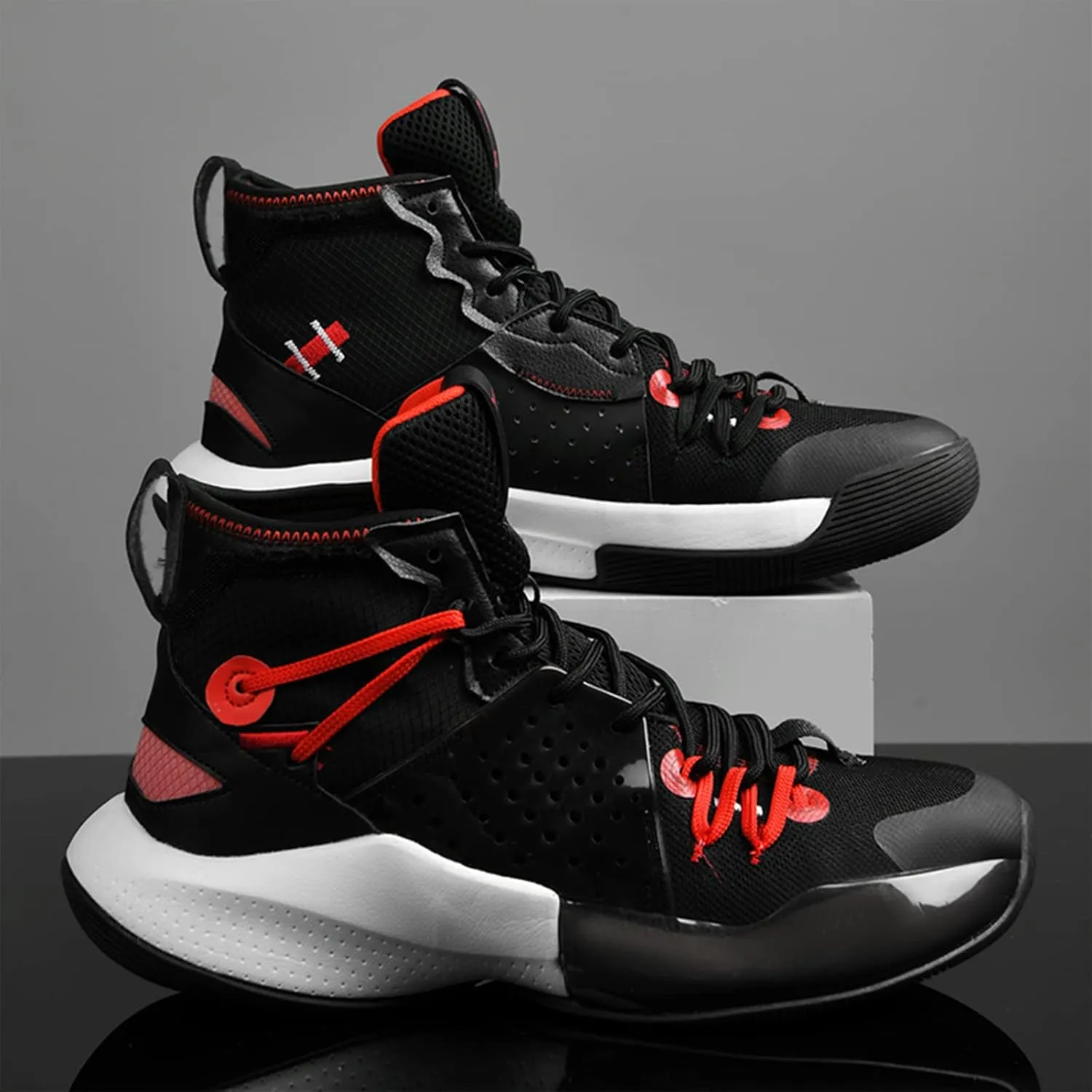 Men's High Top Basketball Shoes Fashion Running Sneakers Non Slip Training Athletic Shoes