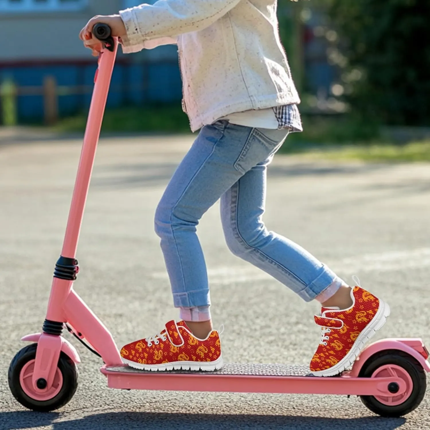 Micoklinlin Kids Sneakers Boys Girls Lightweight Strap Athletic Running Shoes Comfort Running Jogging Tennis Sport Shoes