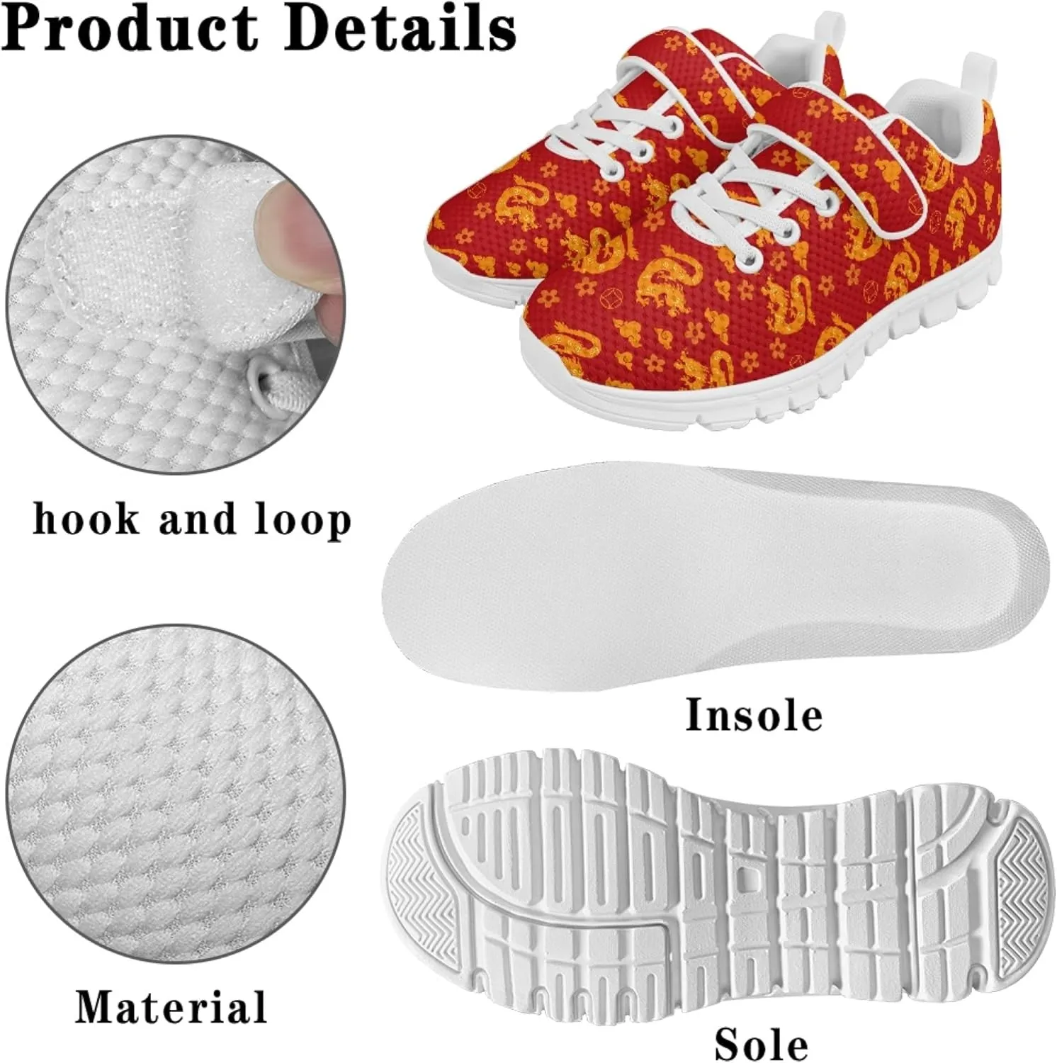 Micoklinlin Kids Sneakers Boys Girls Lightweight Strap Athletic Running Shoes Comfort Running Jogging Tennis Sport Shoes