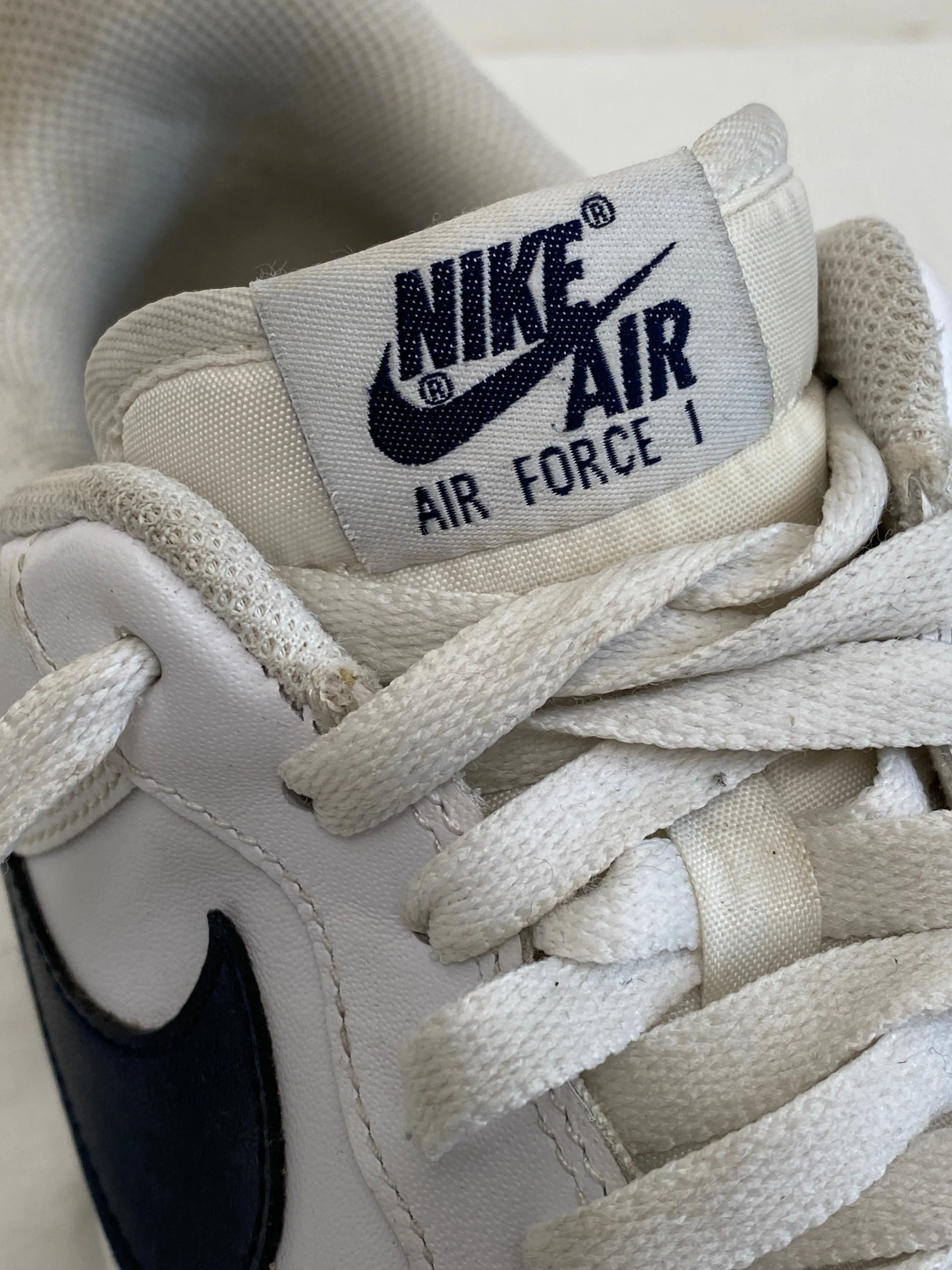 Nike Air Force 1 Low White/Obsidian 488298-105 Shoes Sneakers (Size 11)
