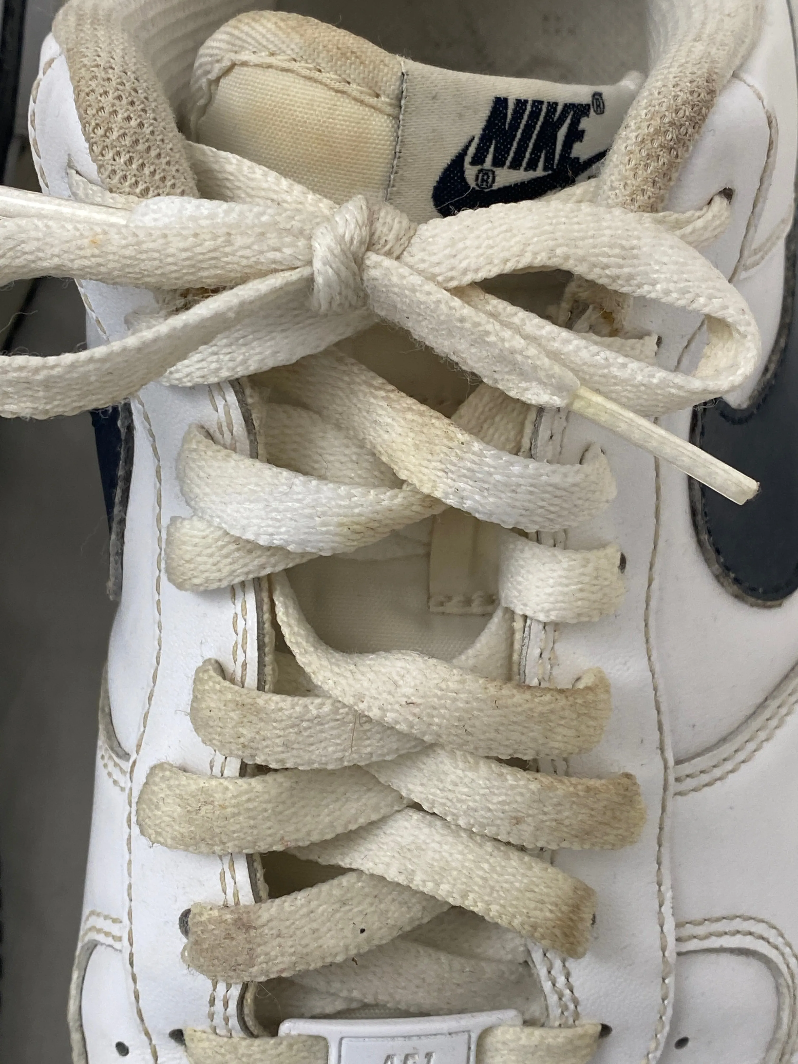 Nike Air Force 1 Low White/Obsidian 488298-105 Shoes Sneakers (Size 11)