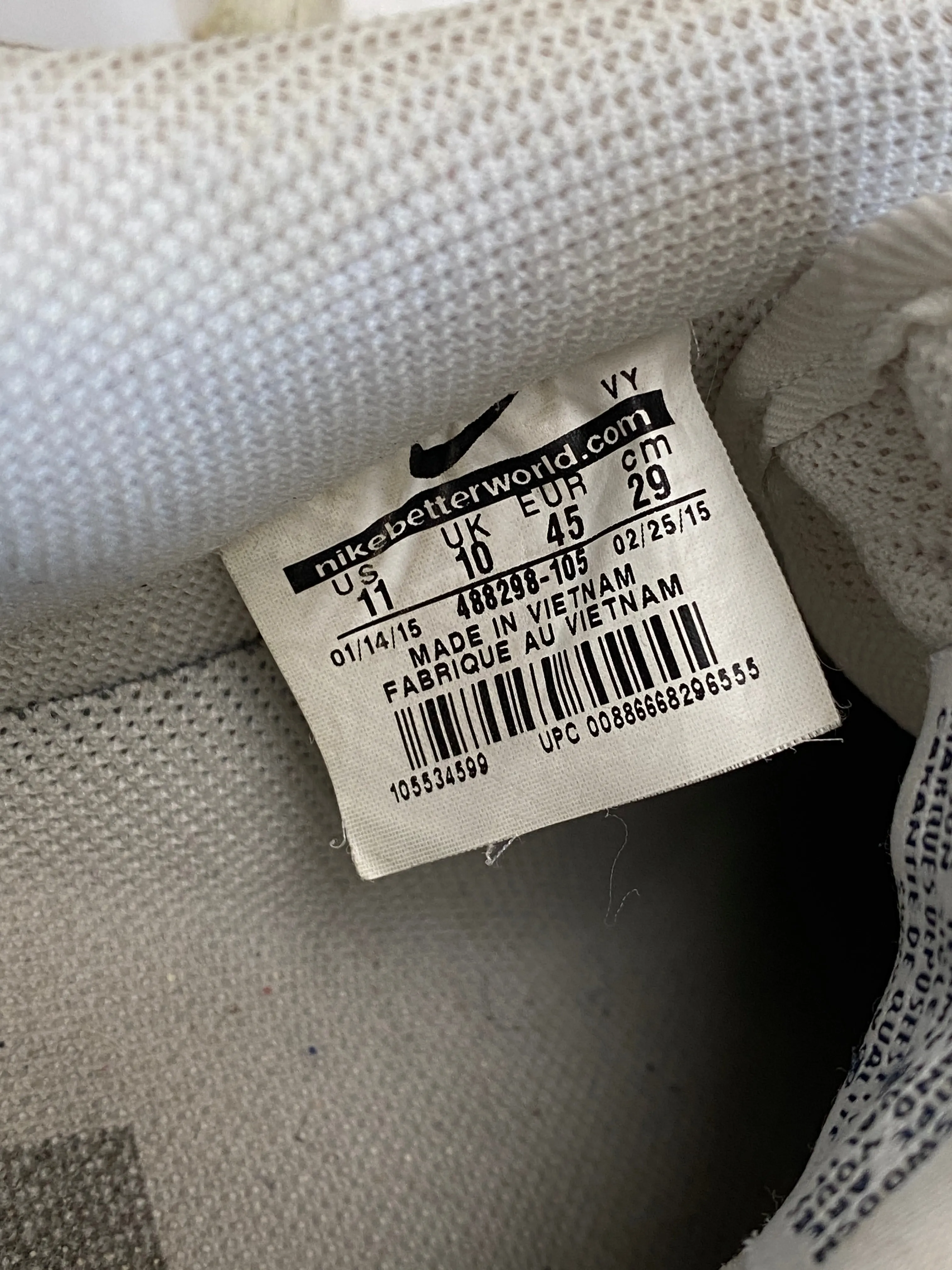 Nike Air Force 1 Low White/Obsidian 488298-105 Shoes Sneakers (Size 11)