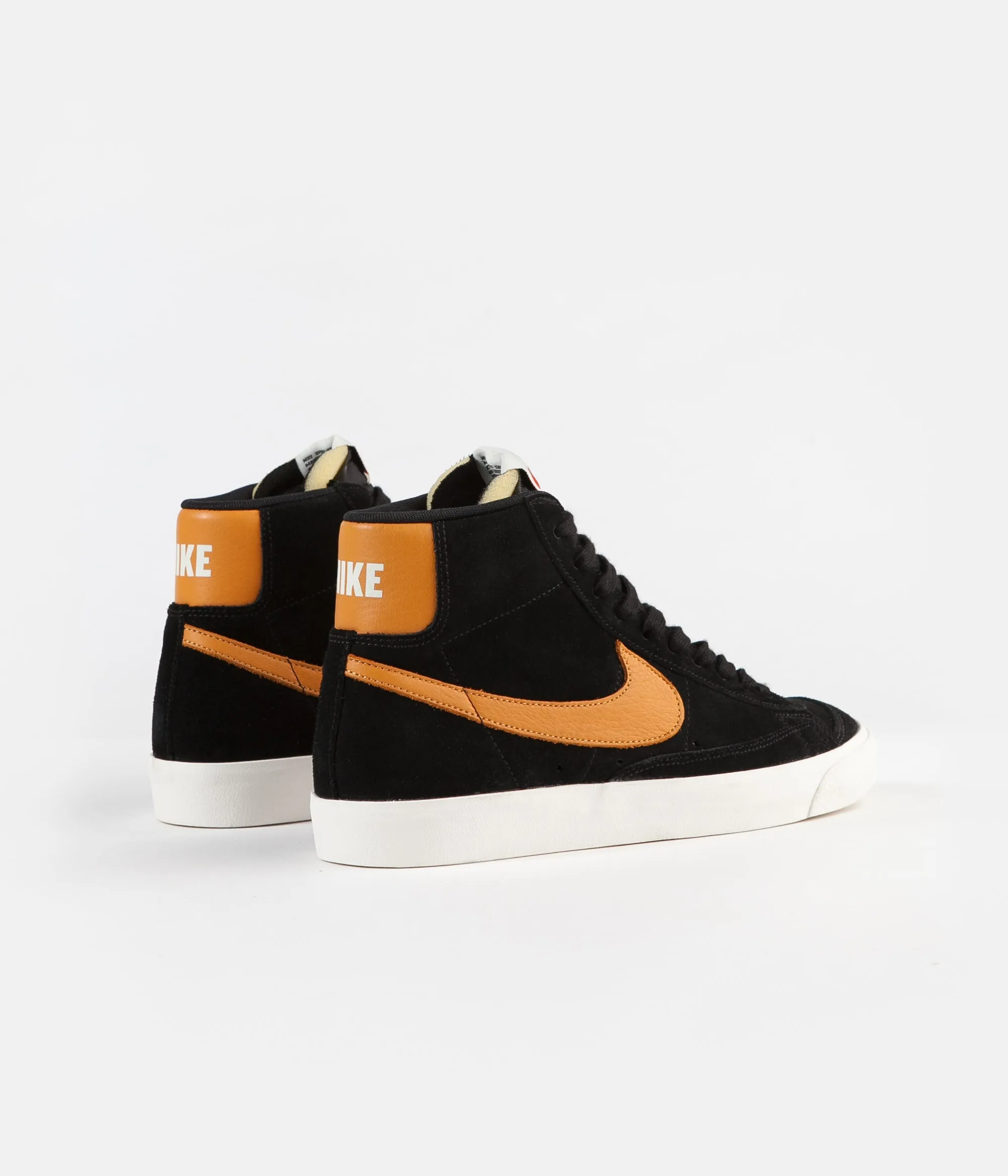 Nike Blazer '77 Shoes - Black / Amber Rise - Sail