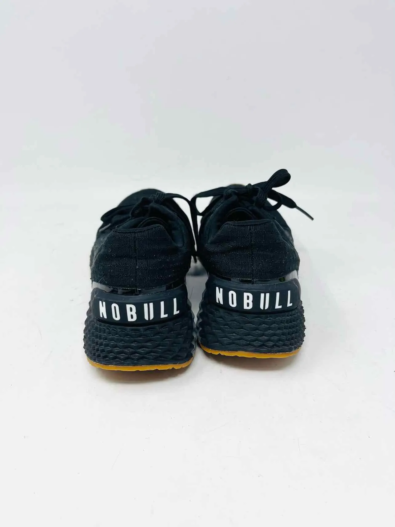 Nobull Size 7.5 Black Lace-Up Grid Shoes Sneakers