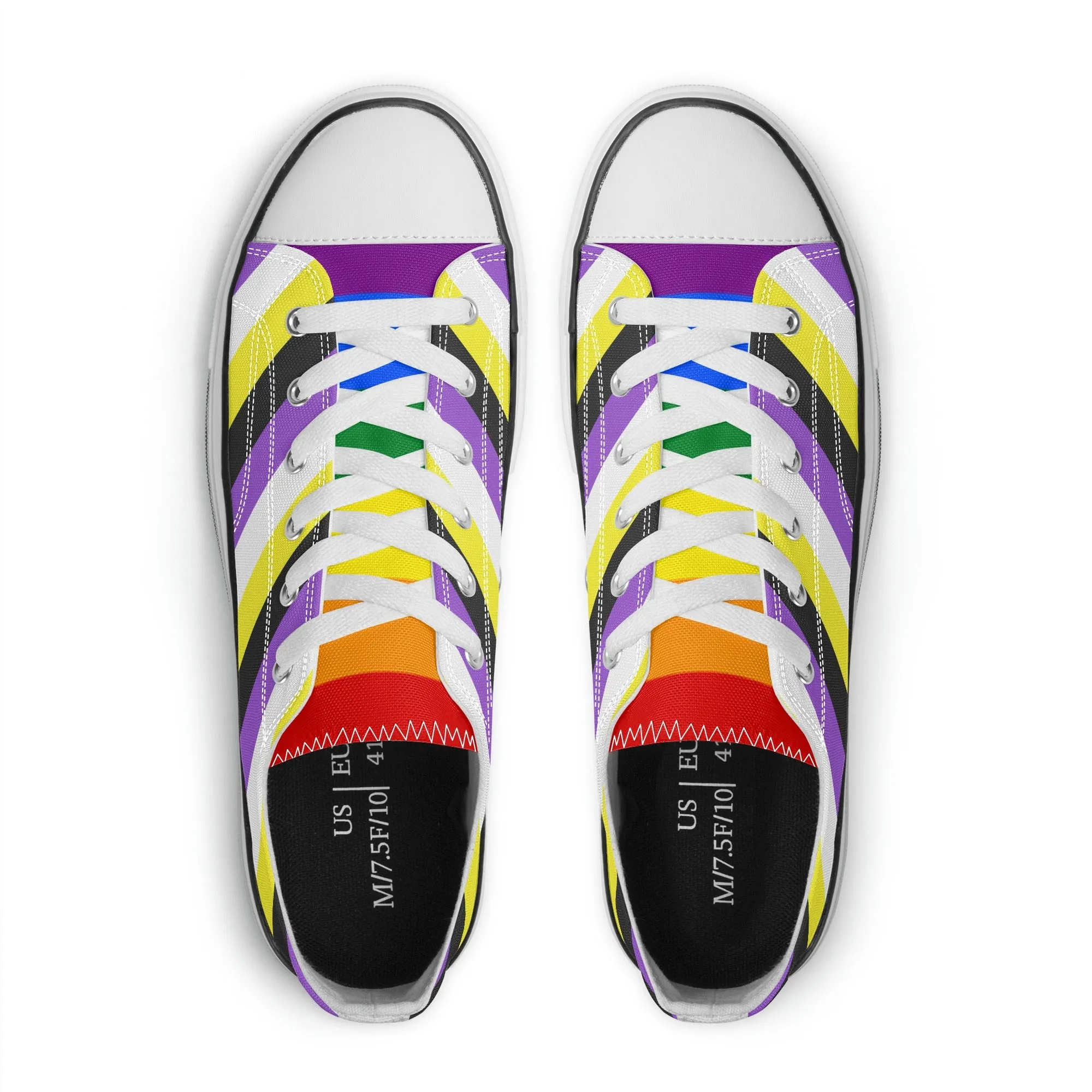 Nonbinary Pride Collection - Womens Classic Low Top Canvas Shoes for the LGBTQIA  community