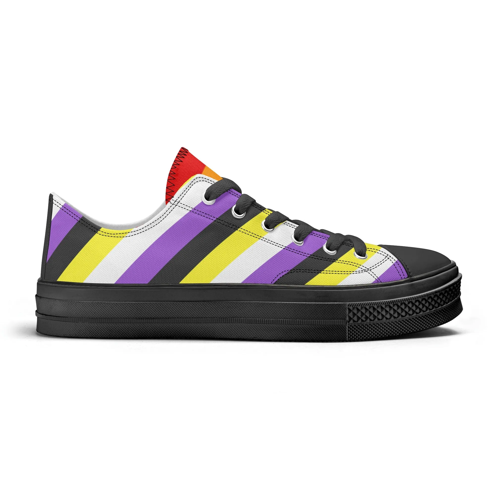 Nonbinary Pride Collection - Womens Classic Low Top Canvas Shoes for the LGBTQIA  community