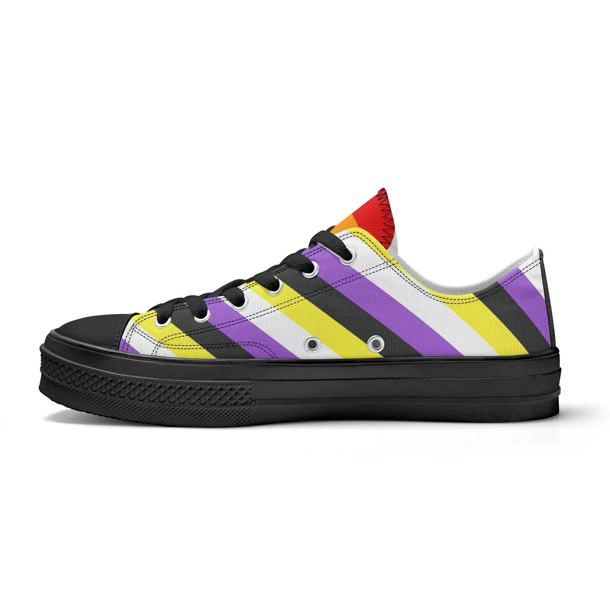 Nonbinary Pride Collection - Womens Classic Low Top Canvas Shoes for the LGBTQIA  community