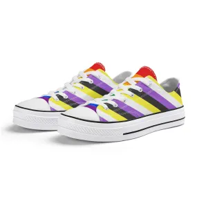 Nonbinary Pride Collection - Womens Classic Low Top Canvas Shoes for the LGBTQIA  community