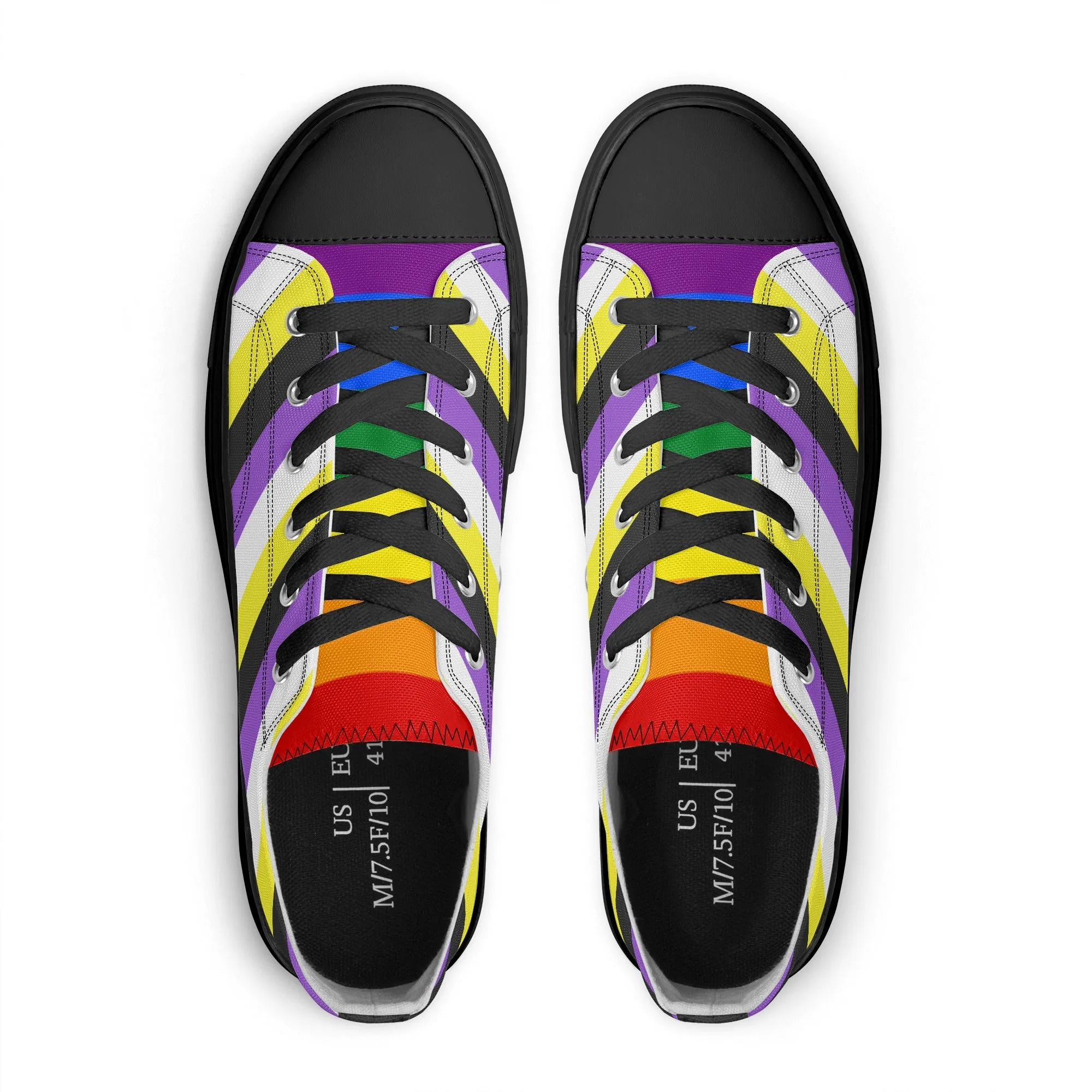 Nonbinary Pride Collection - Womens Classic Low Top Canvas Shoes for the LGBTQIA  community